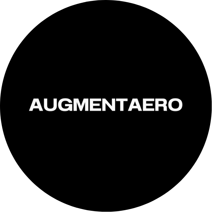 Black background with white text reading 'AUGMENTAERO'.