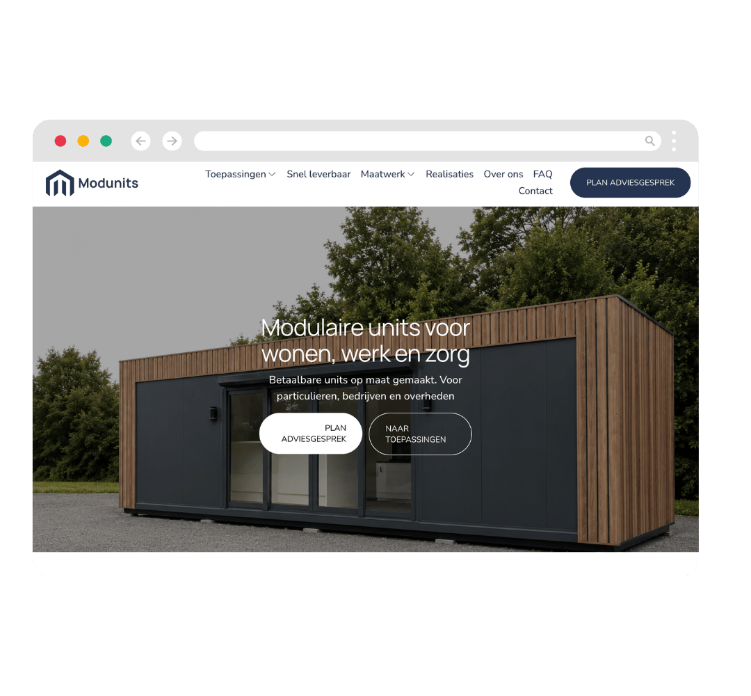 Modunits.be - Nieuwe website