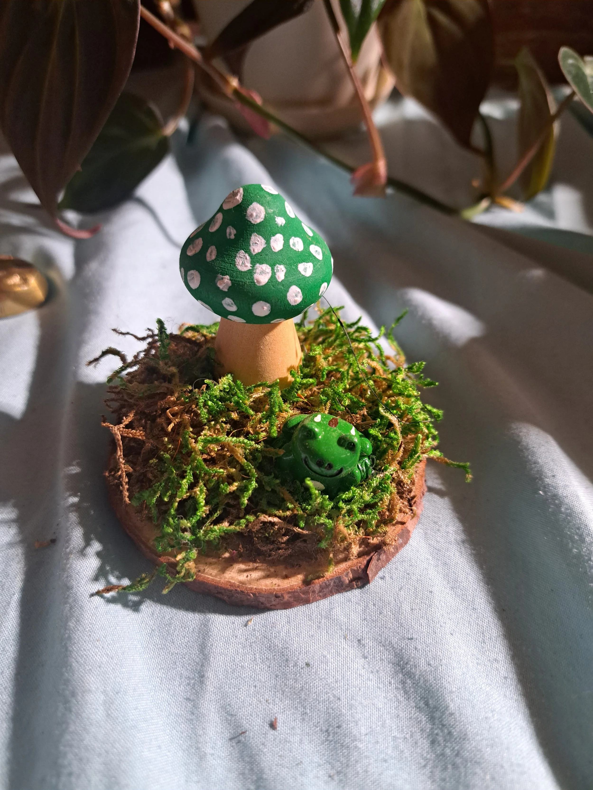 Fairy Garden on Wood Slice
