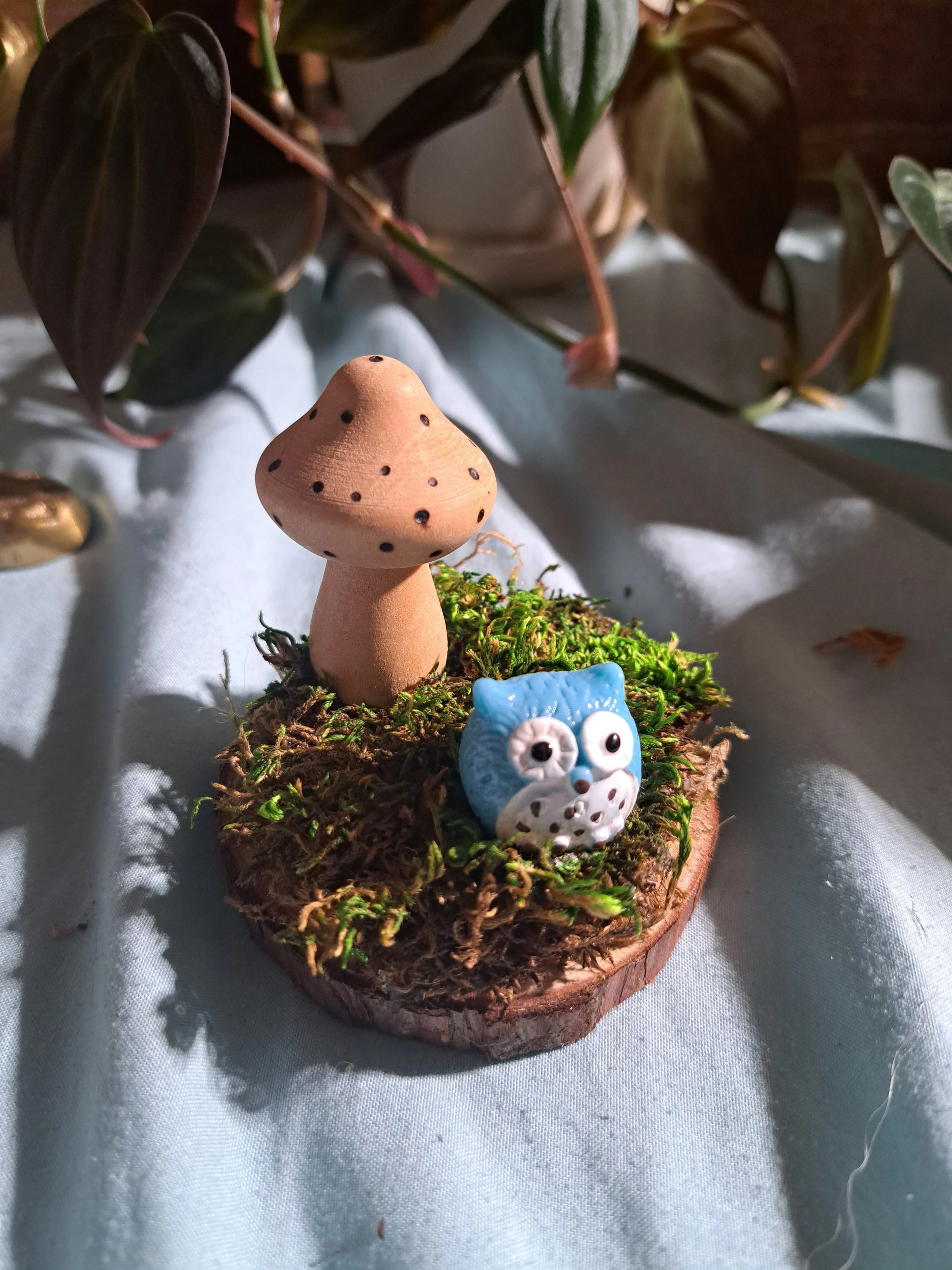 Fairy Garden on Wood Slice