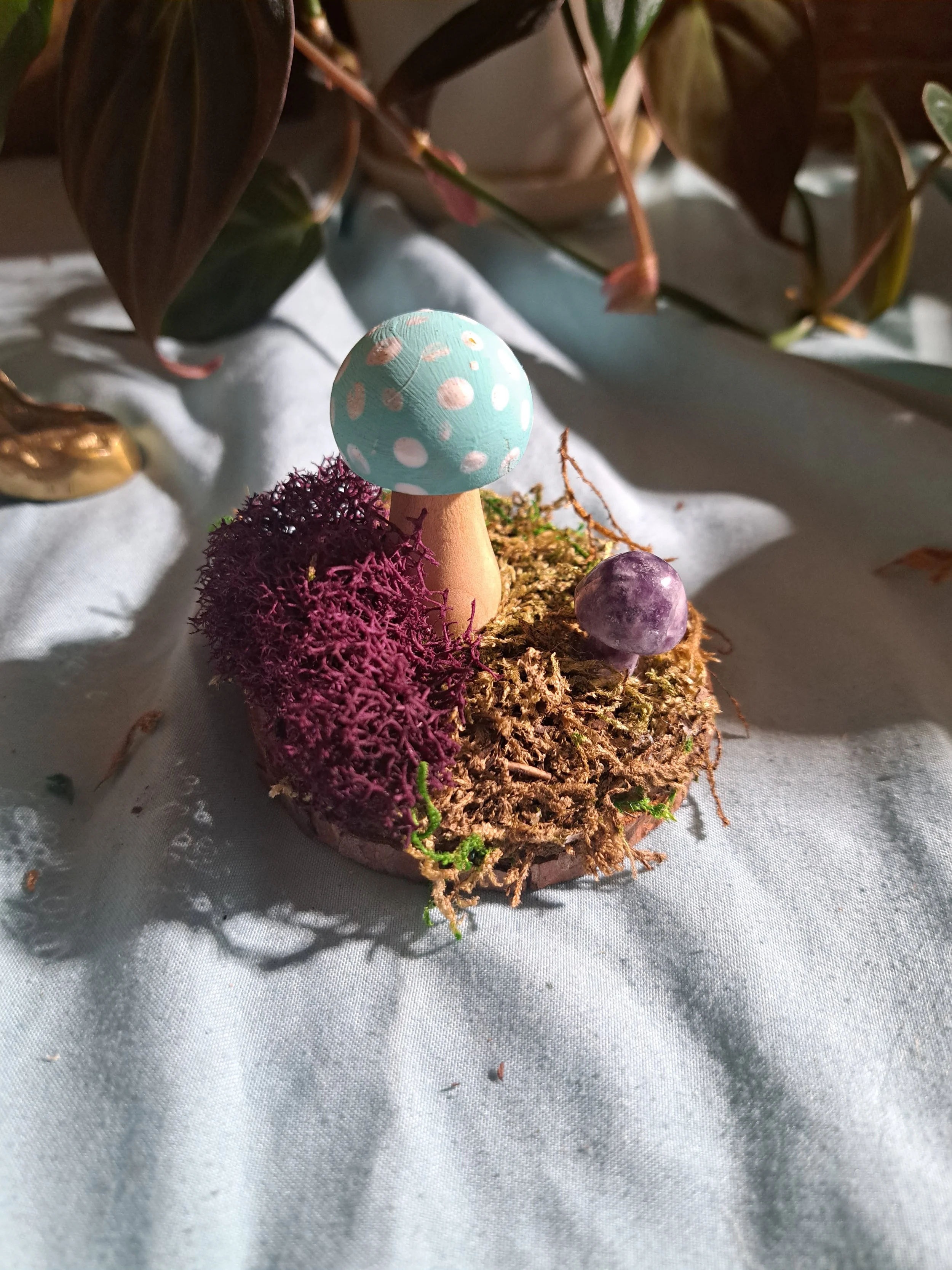 Fairy Garden on Wood Slice