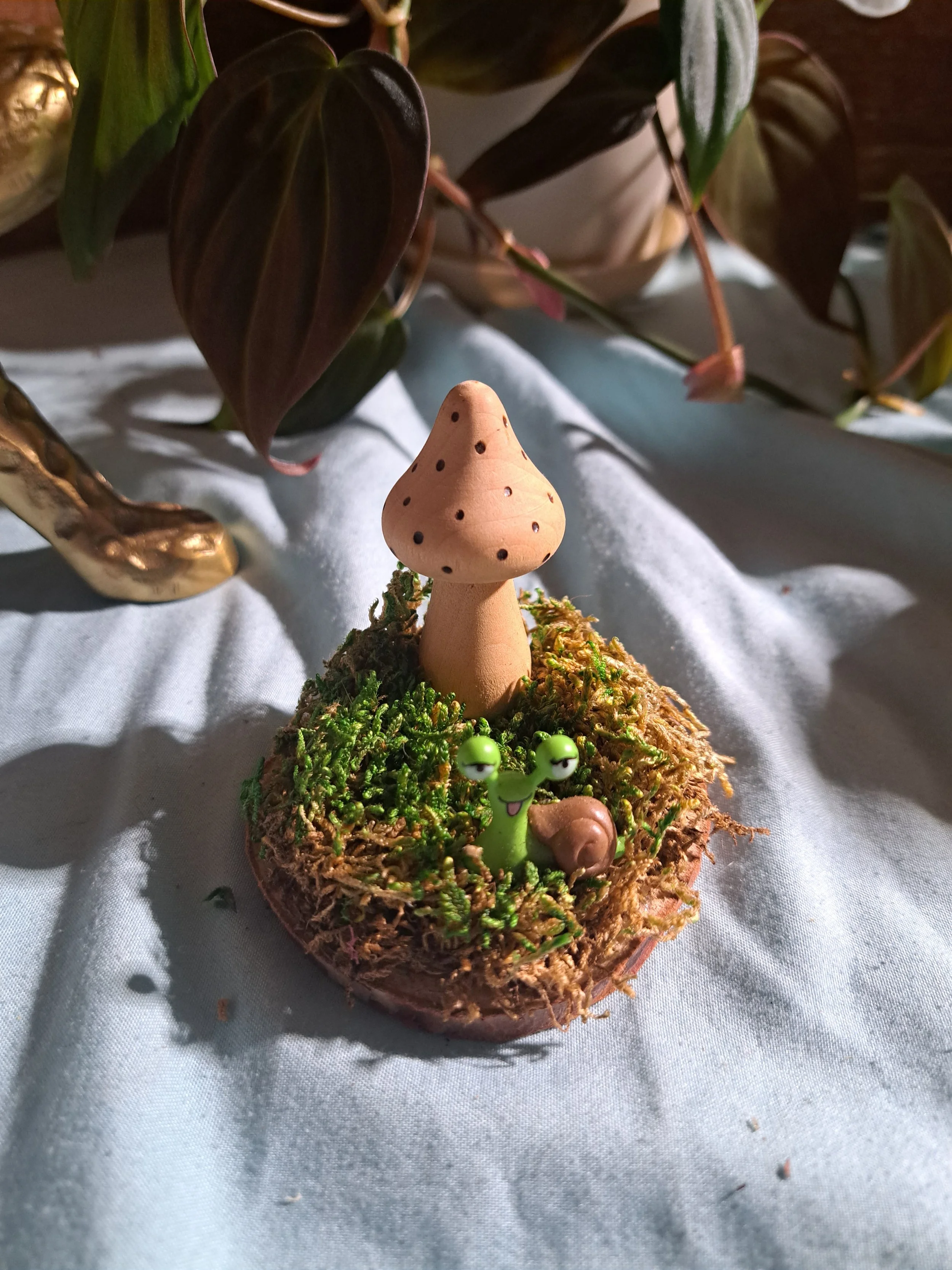 Fairy Garden on Wood Slice