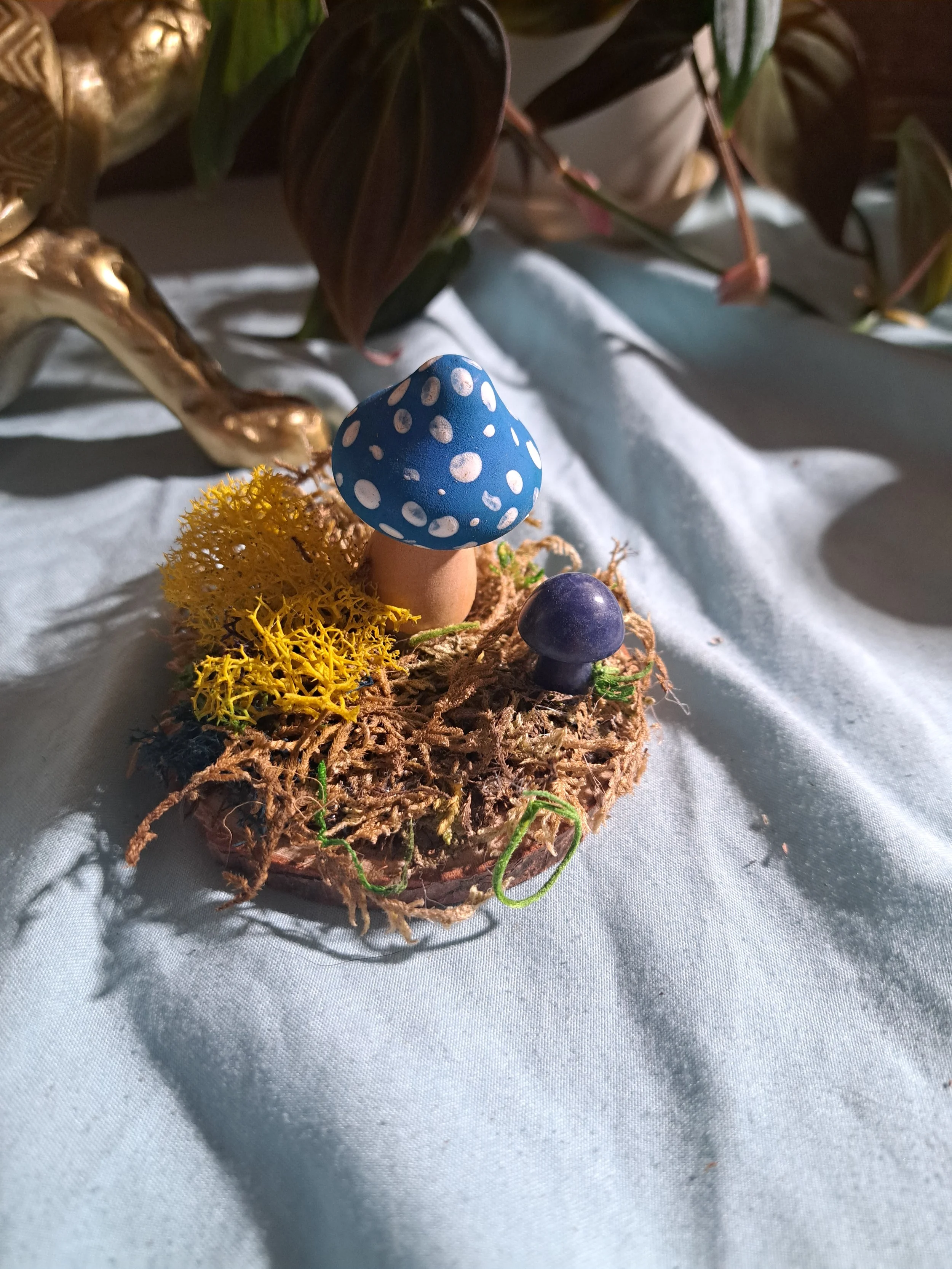 Fairy Garden on Wood Slice