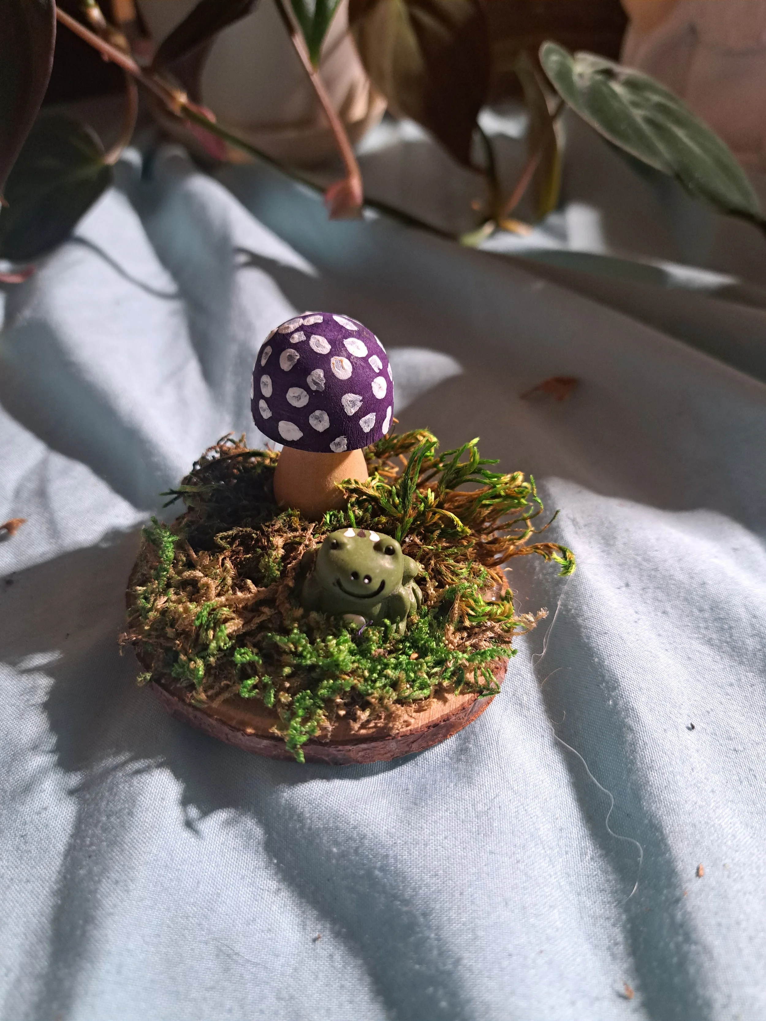 Fairy Garden on Wood Slice