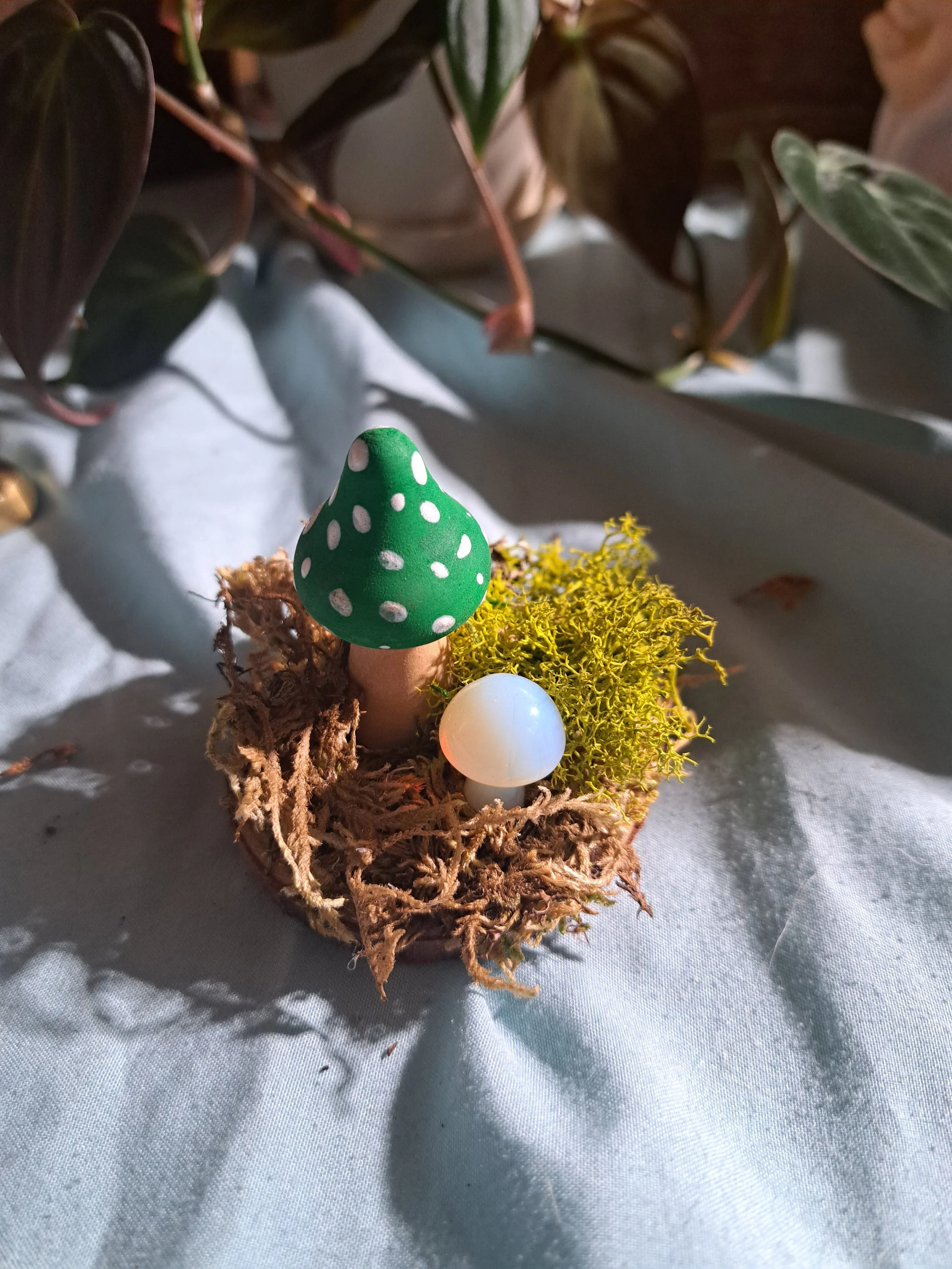 Fairy Garden on Wood Slice
