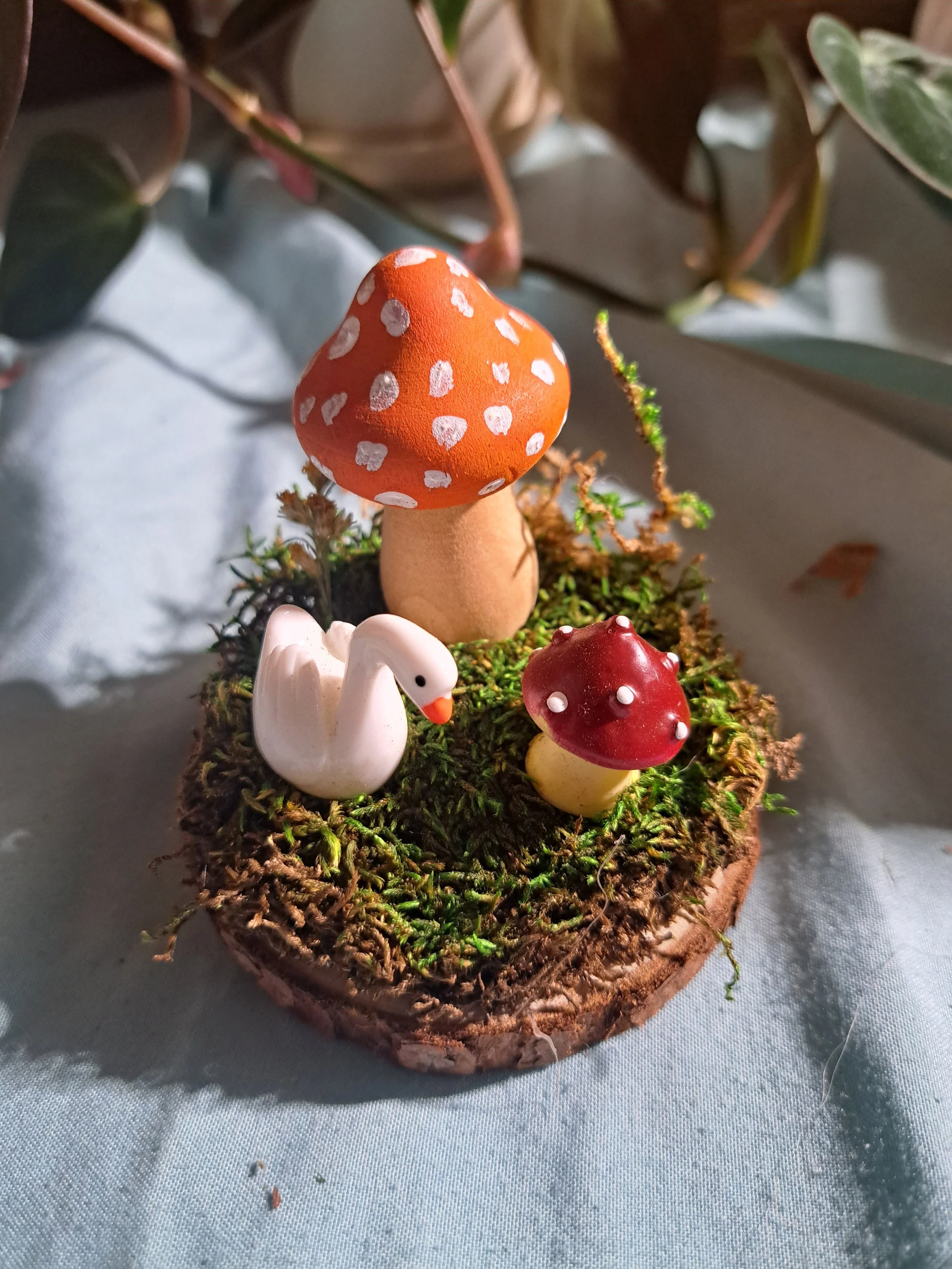 Fairy Garden on Wood Slice