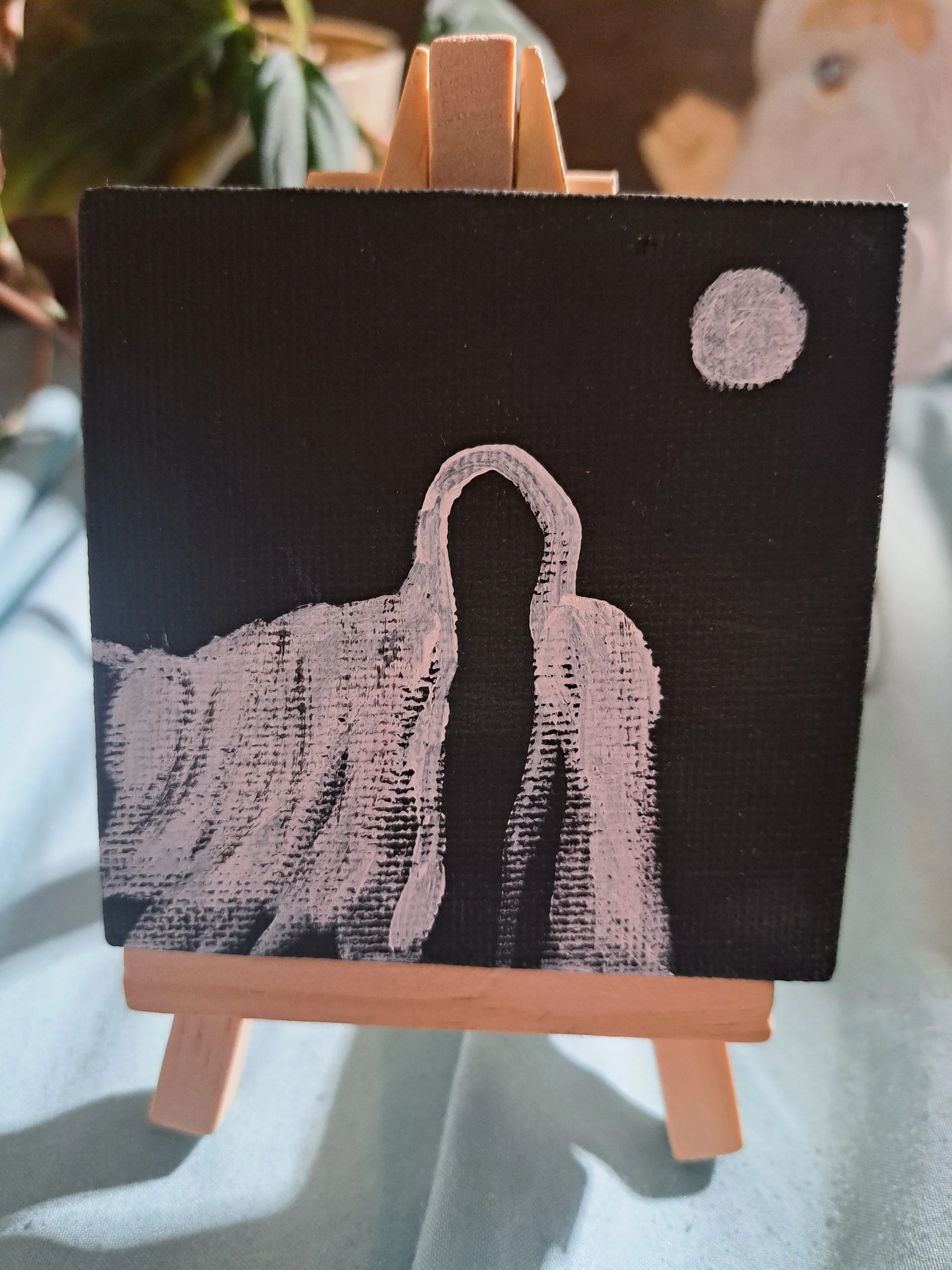 Hand painted 3x3 canvas