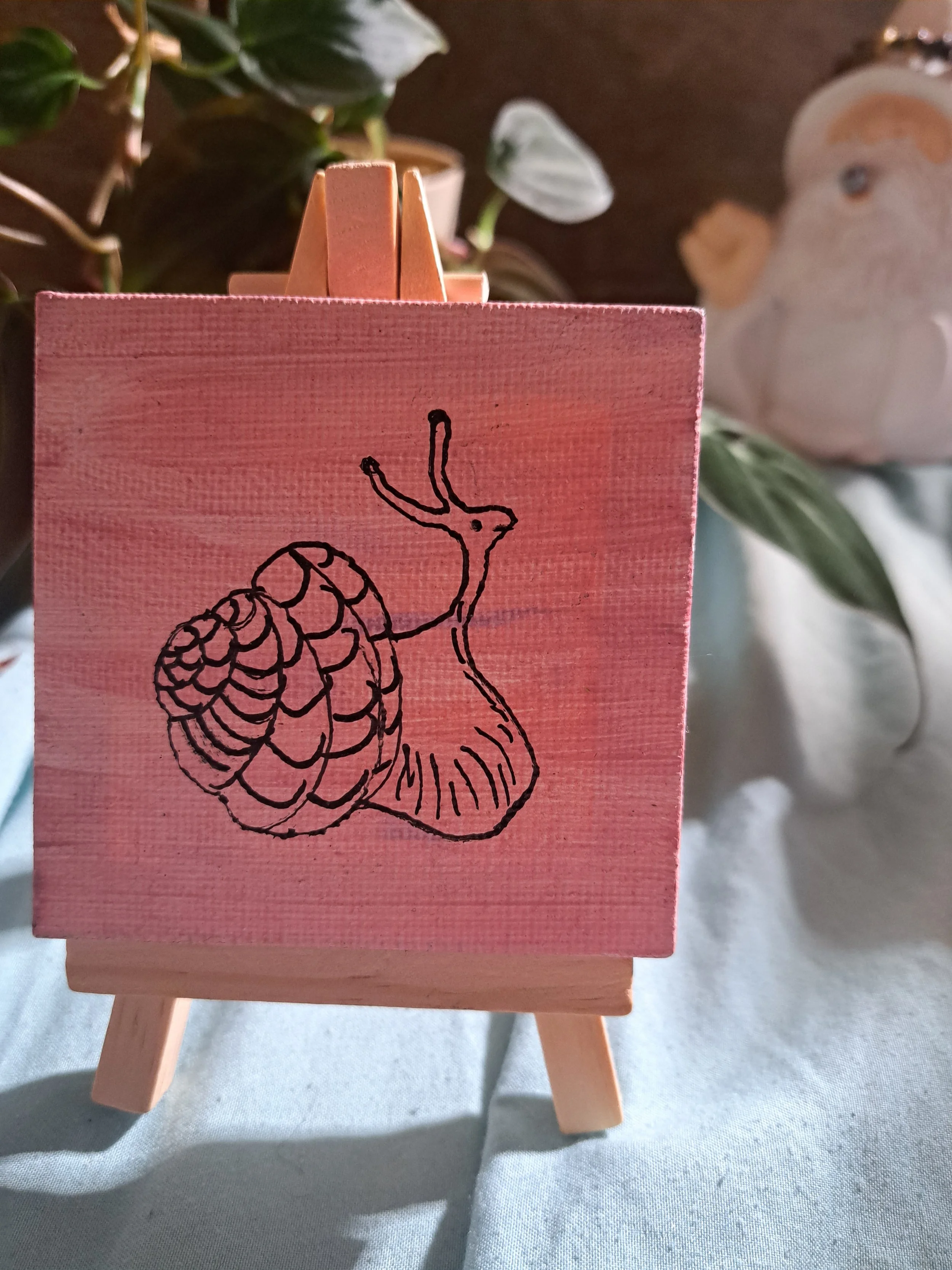 Hand painted 3x3 canvas