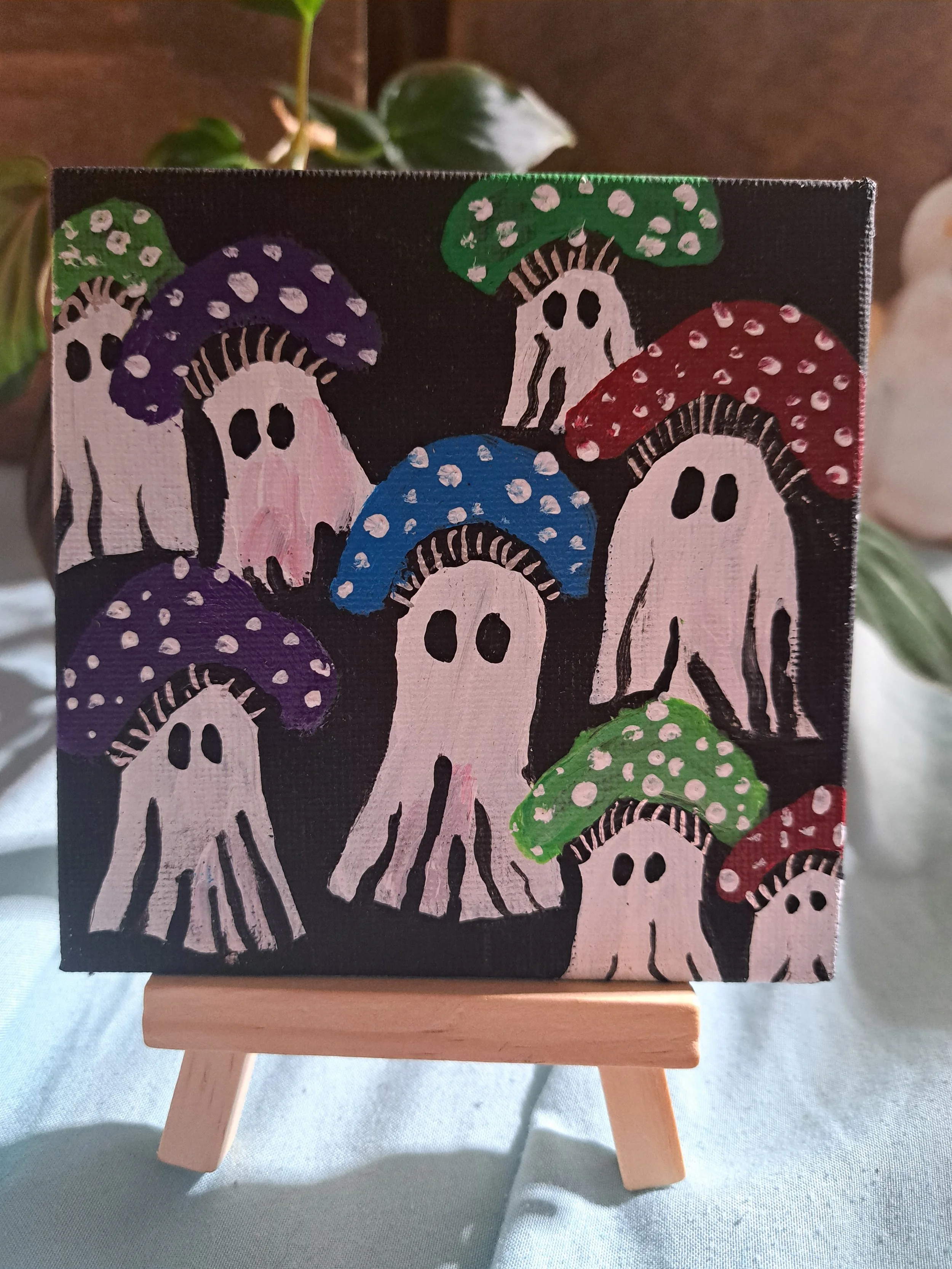 Hand painted 4x4 canvas