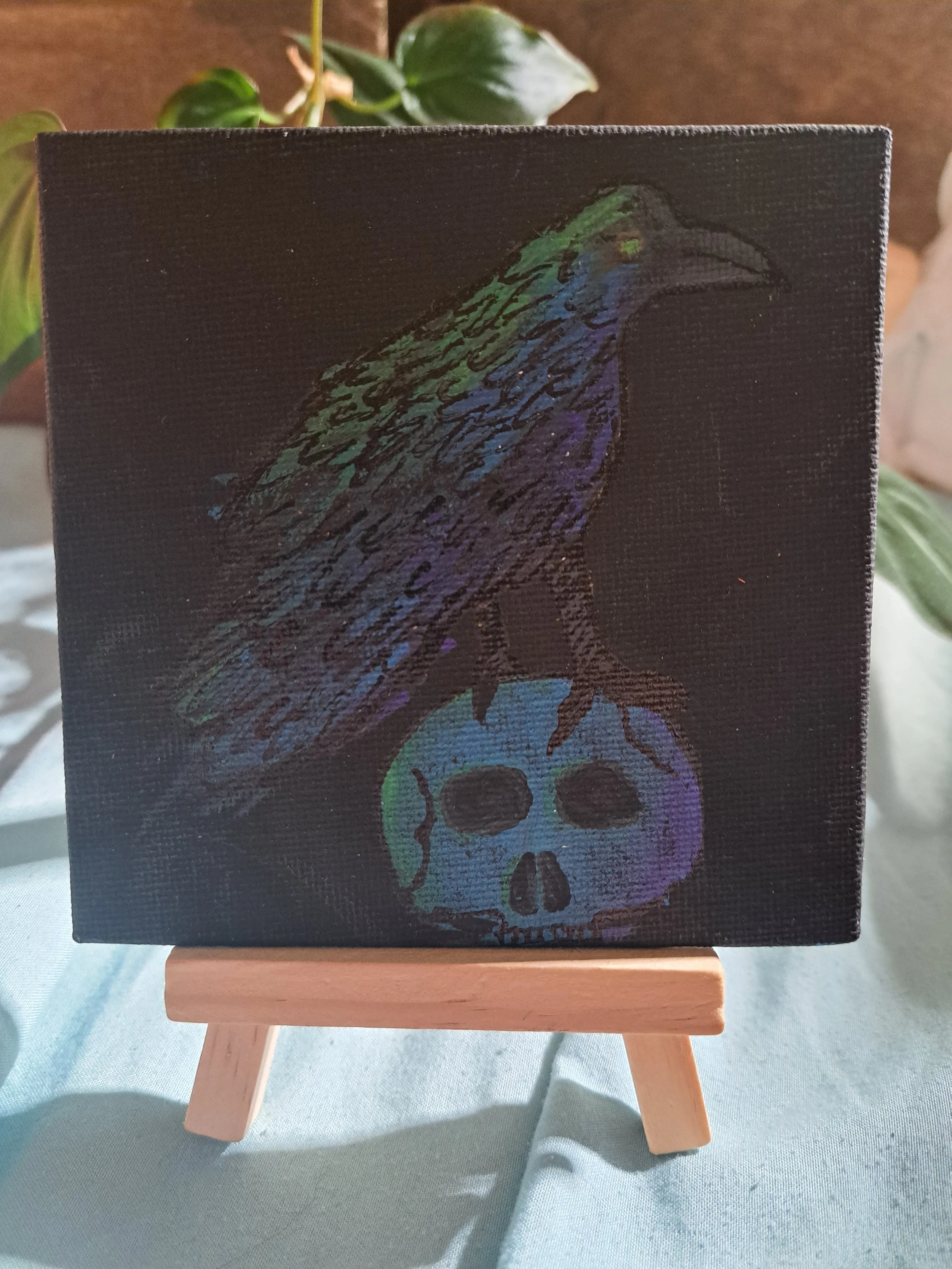 Hand painted 4x4 canvas
