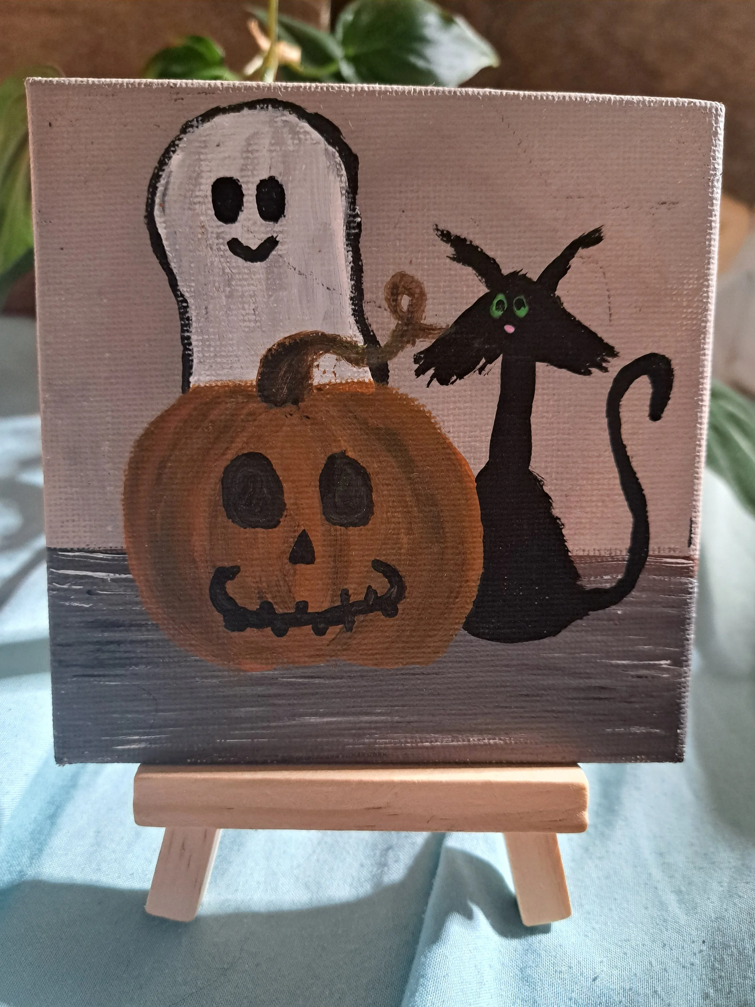 Hand painted 4x4 canvas