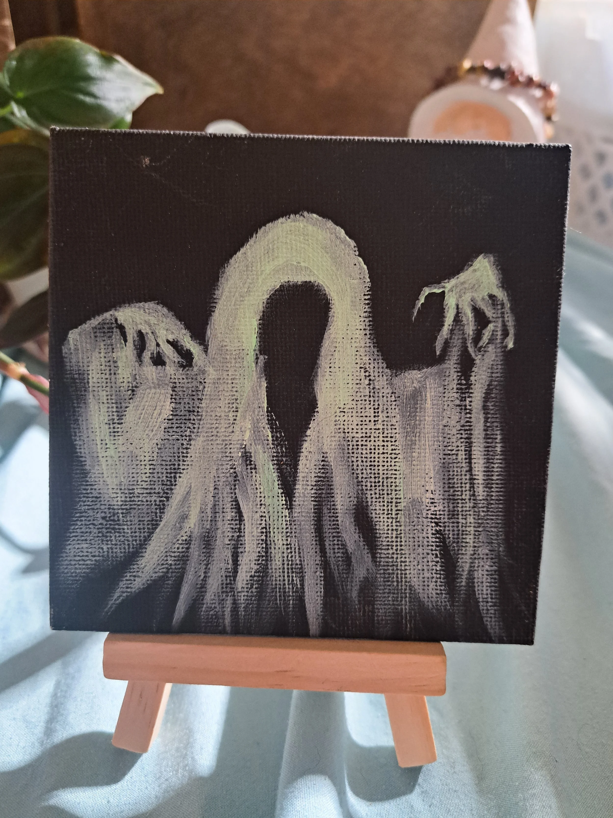 Hand painted 4x4 canvas