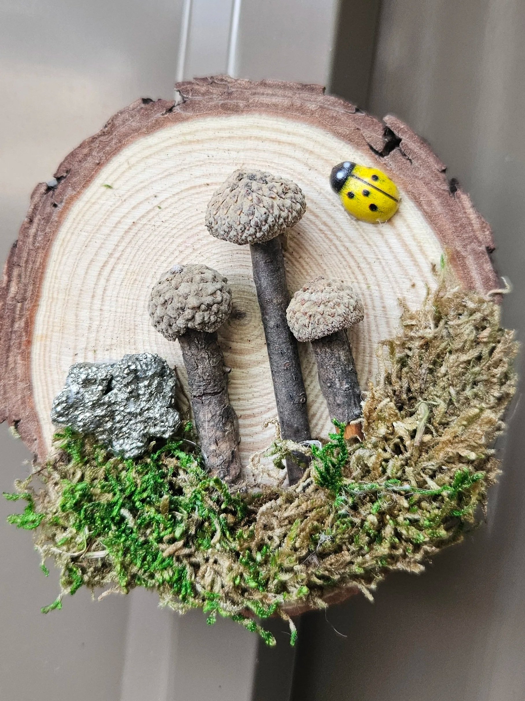 Nature Scene Wood Slice Magnet