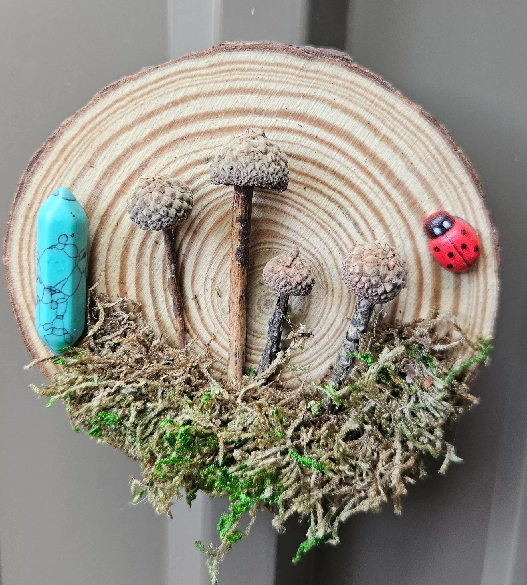Nature Scene Wood Slice Magnet