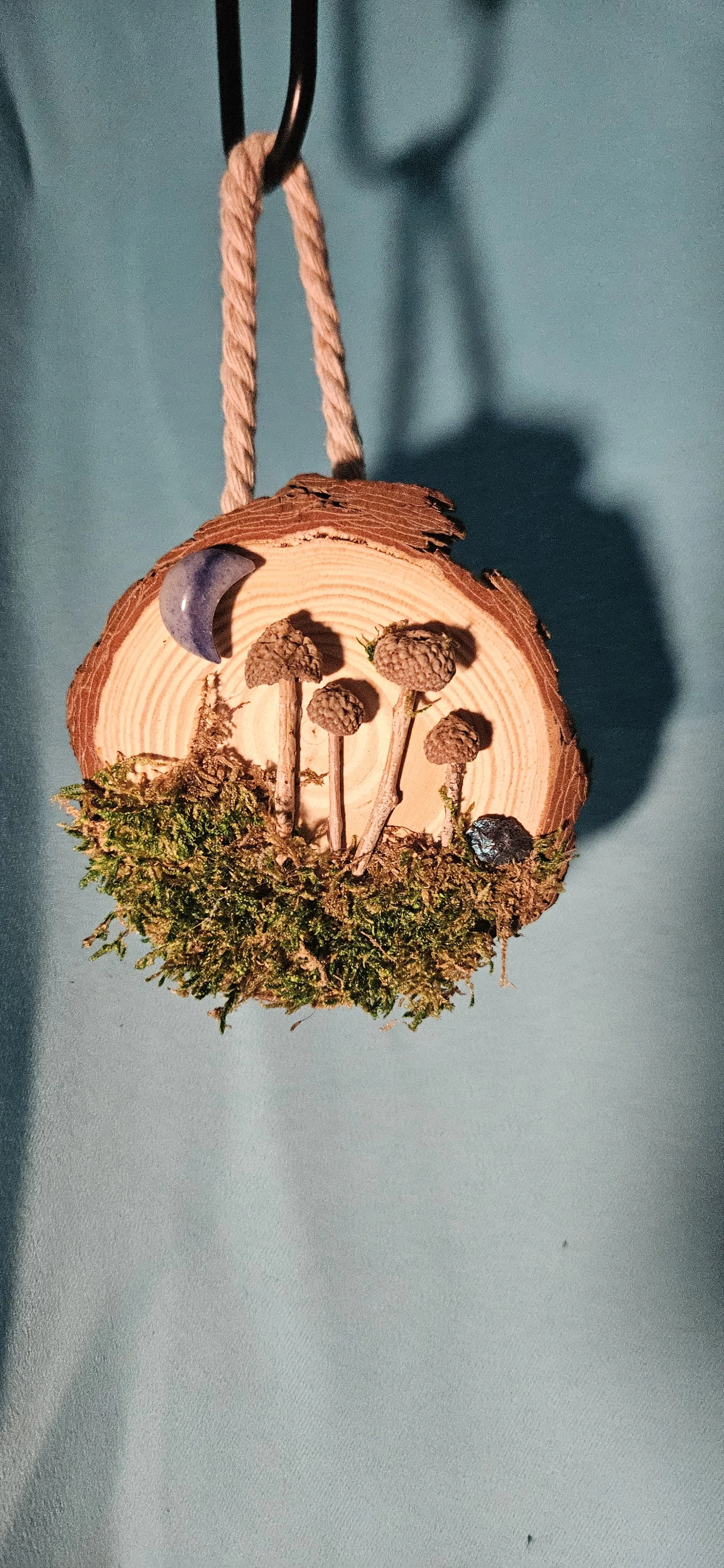 Wood Slice Nature Scene Hanging