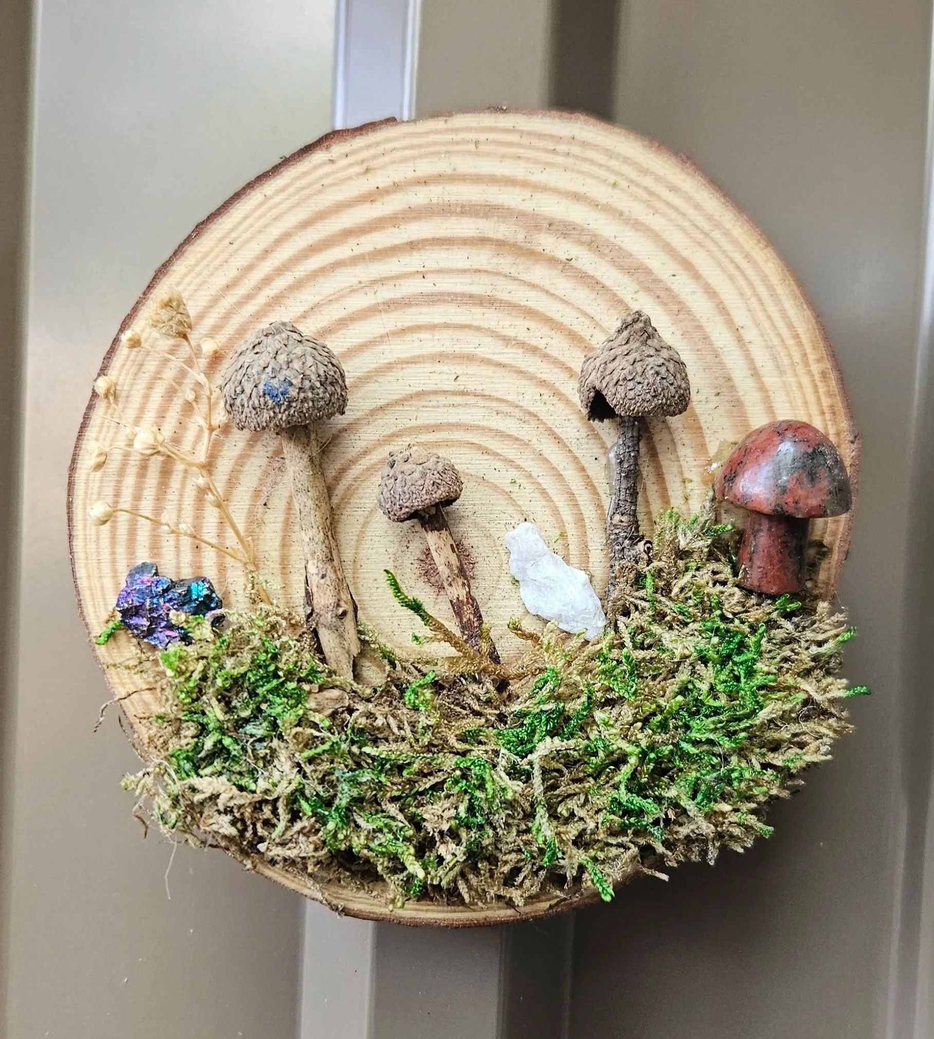 Nature Scene Wood Slice Magnet