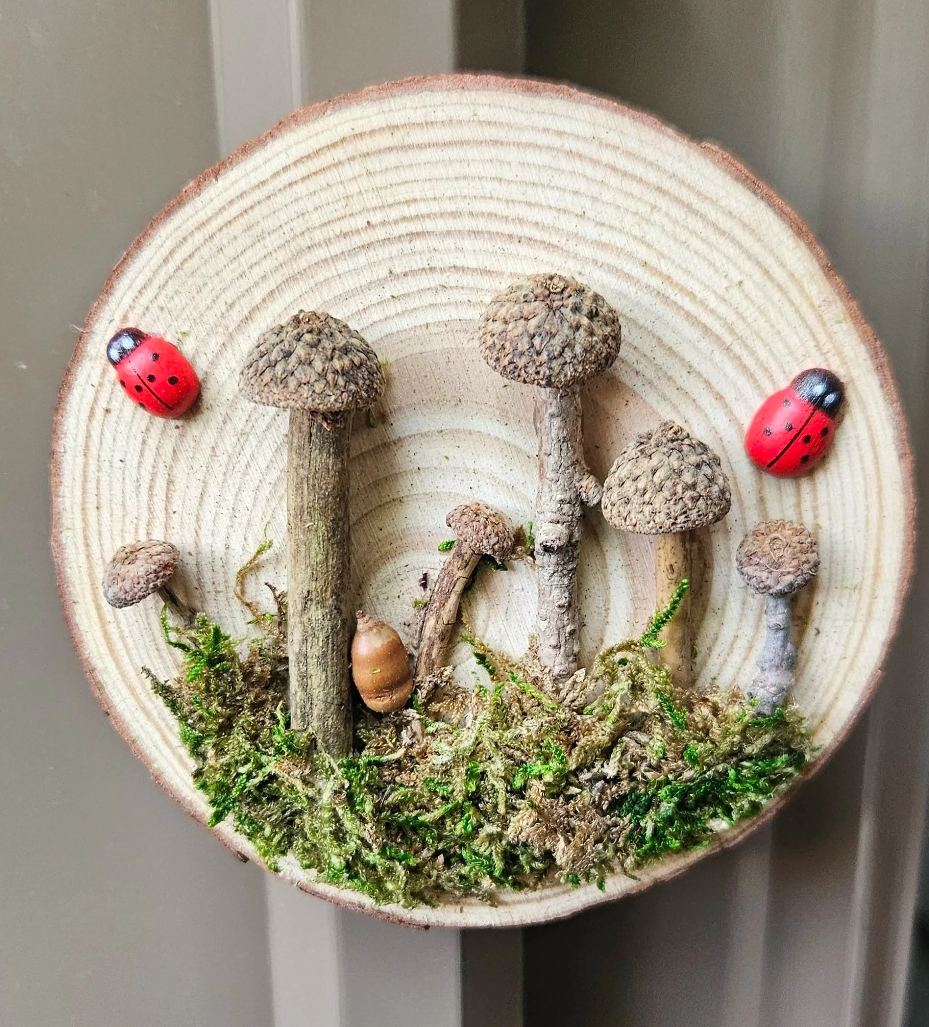 Nature Scene Wood Slice Magnet