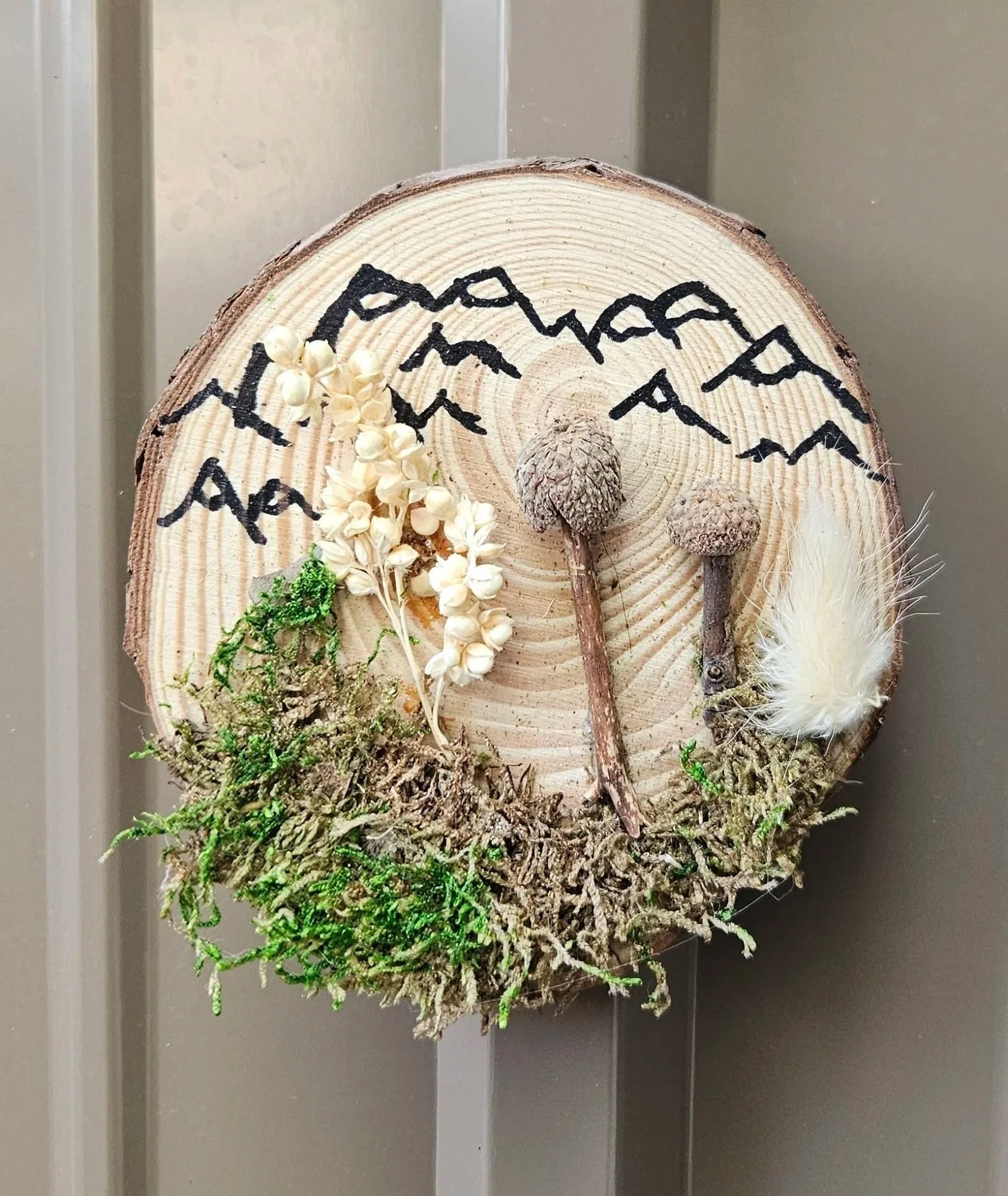 Nature Scene Wood Slice Magnet