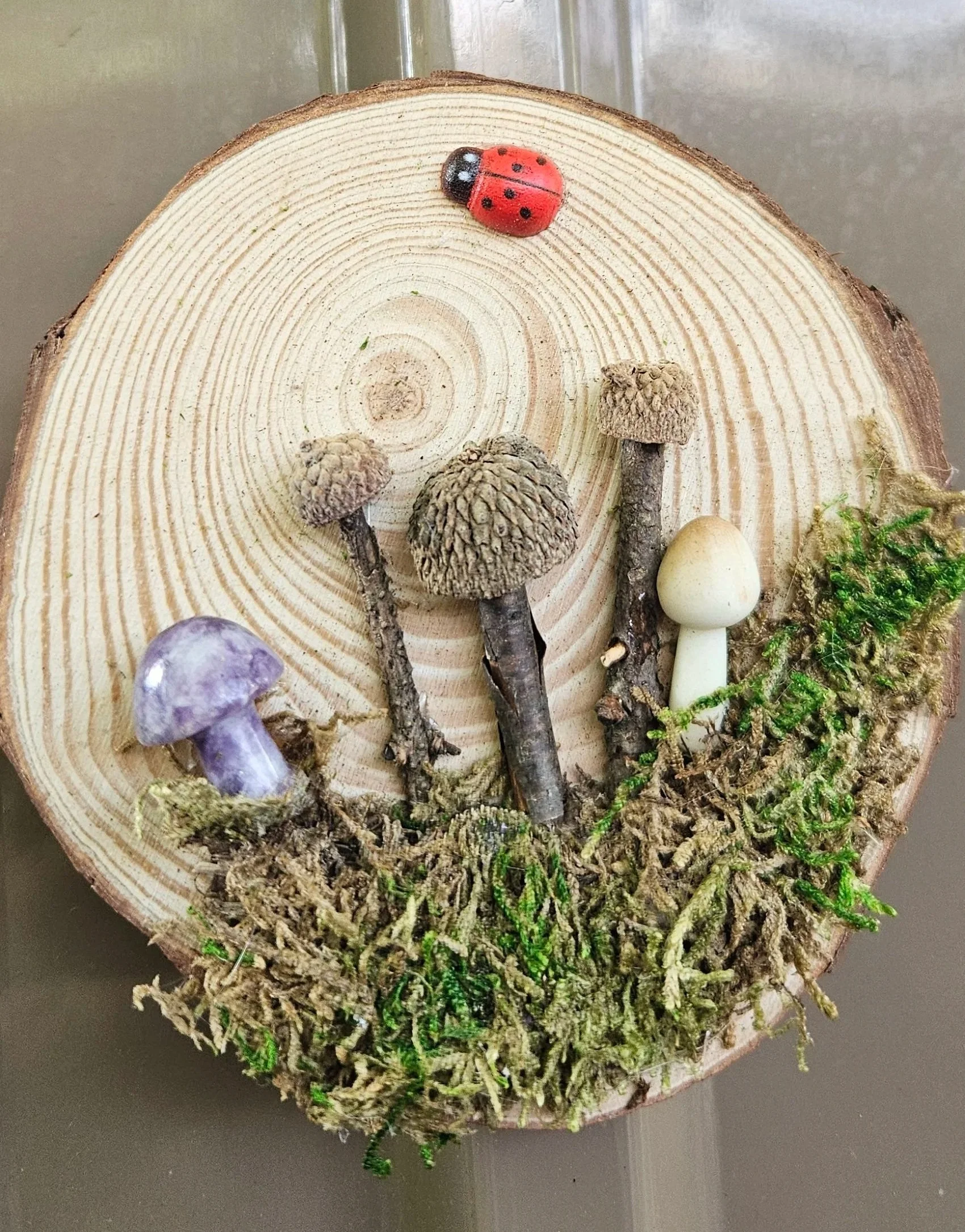 Nature Scene Wood Slice Magnet