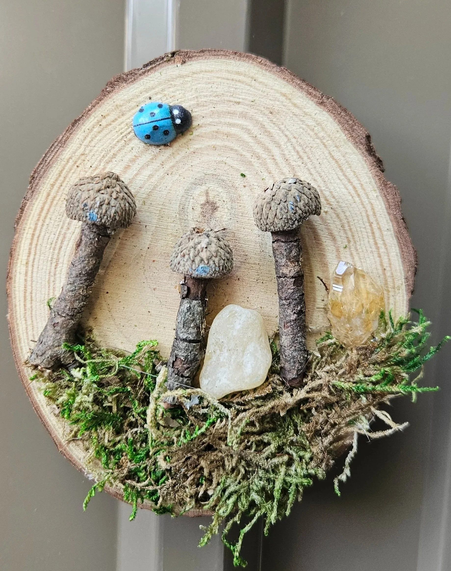 Nature Scene Wood Slice Magnet
