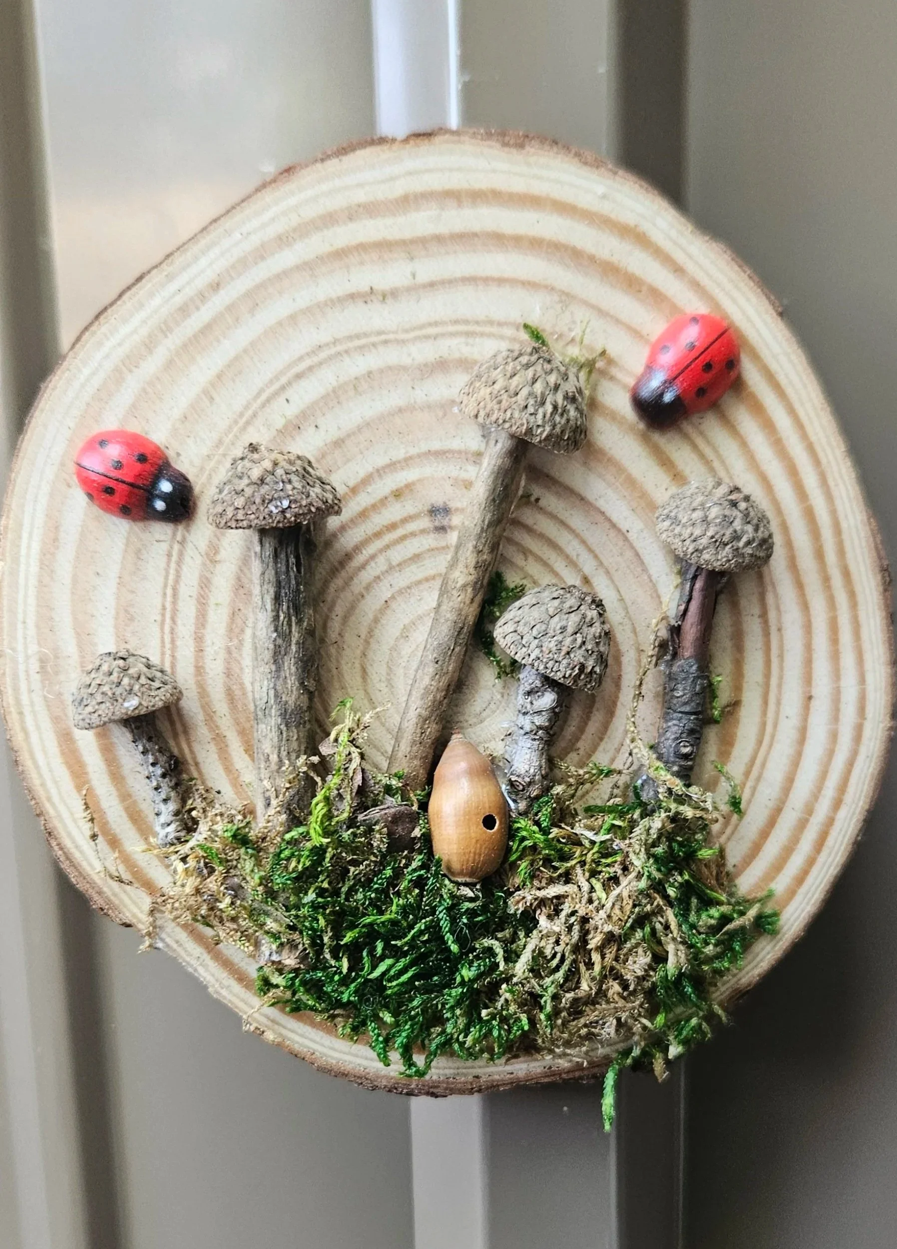 Nature Scene Wood Slice Magnet