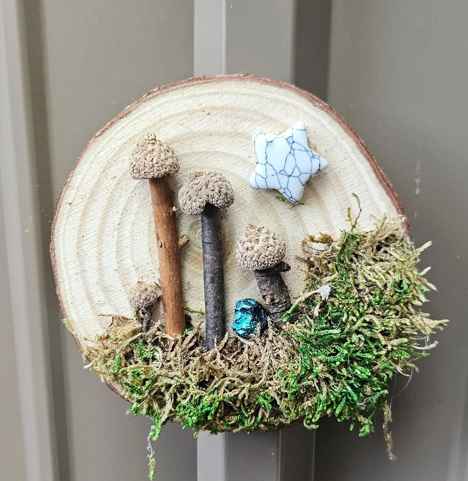 Nature Scene Wood Slice Magnet
