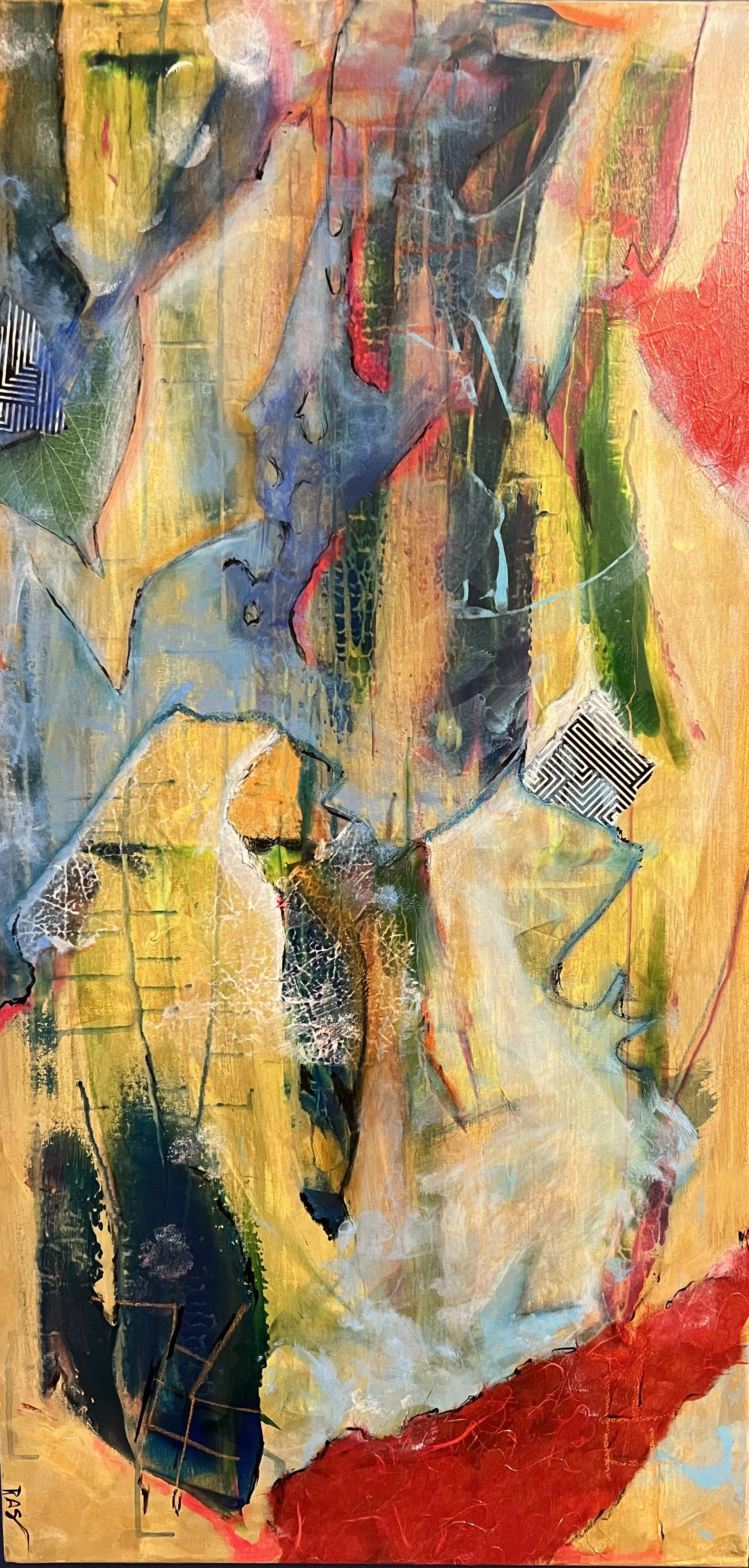 SOLD. "Florida"   Acrylic and mixed media.  24x48.