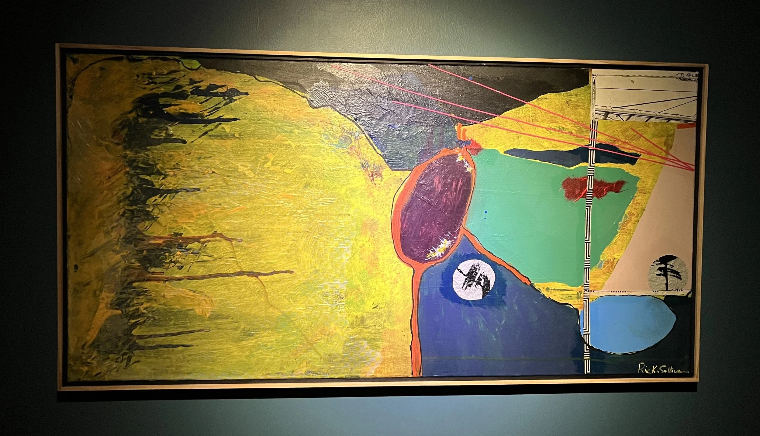 SOLD.   "Zeno"  Acrylic, oil pastels and mixed media.  24x48.