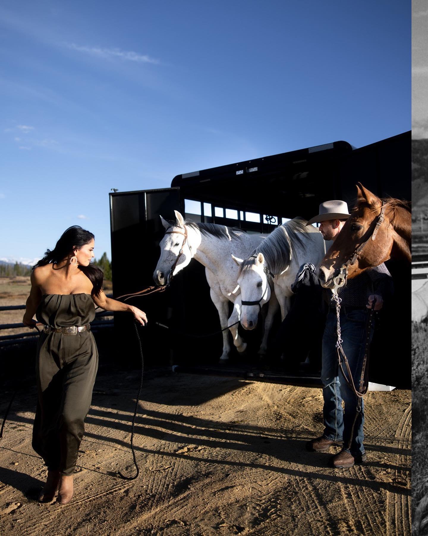 Incorporating their horses into the session was the perfect touch! Loved adventuring out for Andrea &amp; Chads engagements!