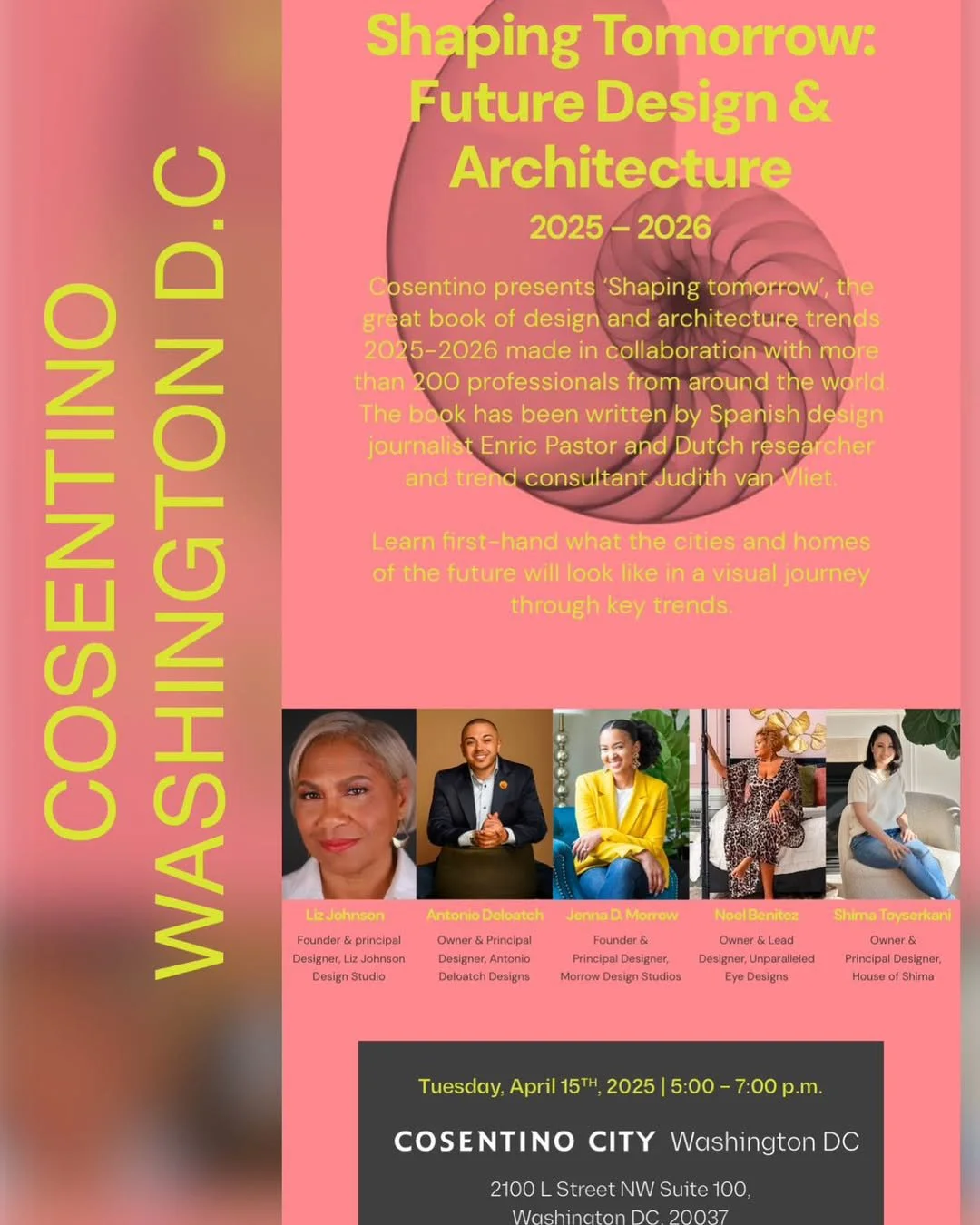 Shima Toyserkani speaking at Cosentino Washington DC design and architecture panel