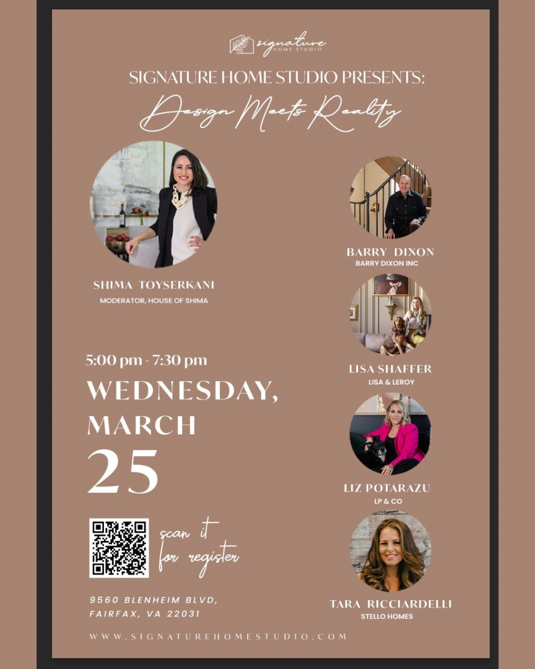 Shima Toyserkani moderating interior design panel at Signature Home Studio