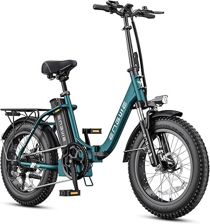 ENGWE 1125W/750W Electric Bike for Adults, L20 2.0 20''×3.0" Fat Tire Electric Bicycle 52V/36V 13Ah Removable Battery Max Range 68/62Miles &...