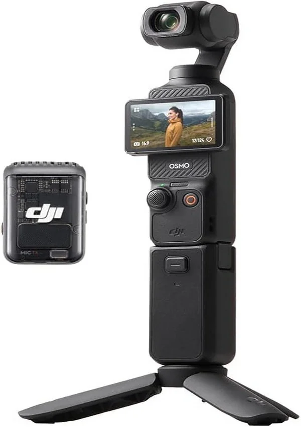 DJI Osmo Pocket 3 Creator Combo, Vlogging Cameras with 1'' CMOS, 4K/120fps Vlog Camera, 3-Axis Stabilization, Face/Object Tracking, Mic Included for Clear Sound, Digital Vlogging Camera for YouTube