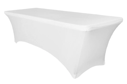 6ft table - white table cloth