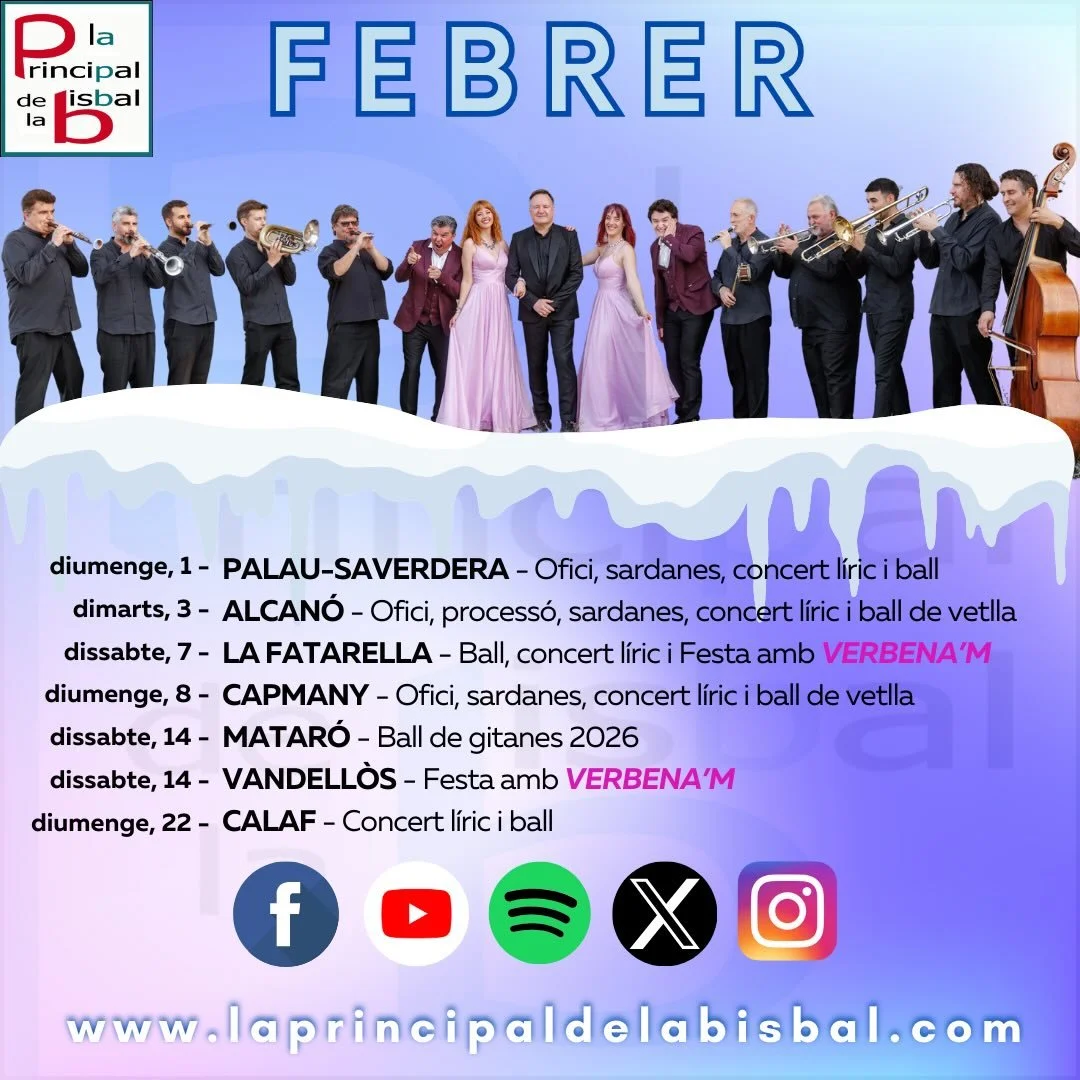 📌📅 Us adjuntem l&rsquo;AGENDA del mes de FEBRER 🧊❄️

👉 M&eacute;s info: https://www.laprincipaldelabisbal.com/agenda
