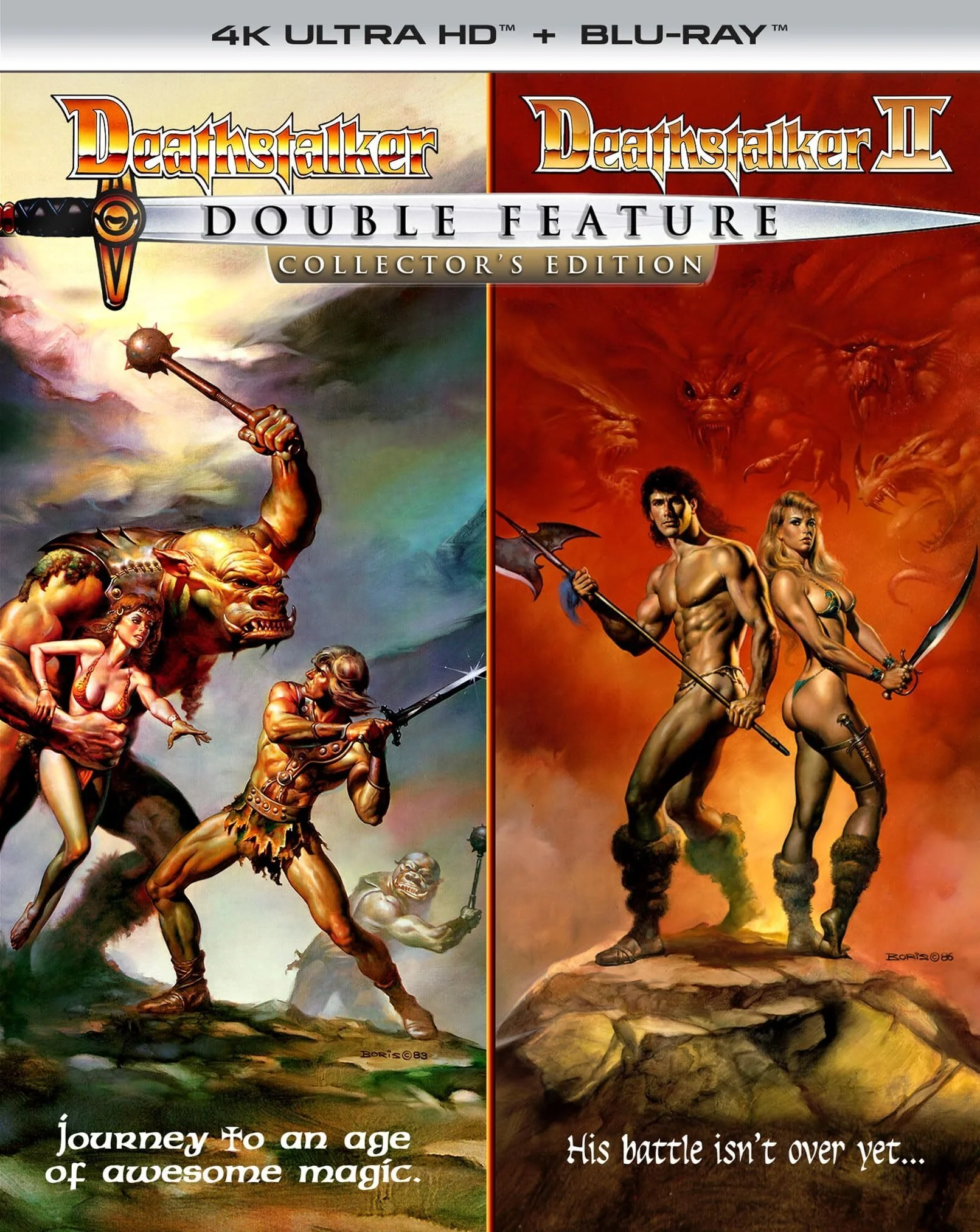 Deathstalker / Deathstalker 2 (Shout Factory 4K UHD + Blu Ray) W/ Slip Cover