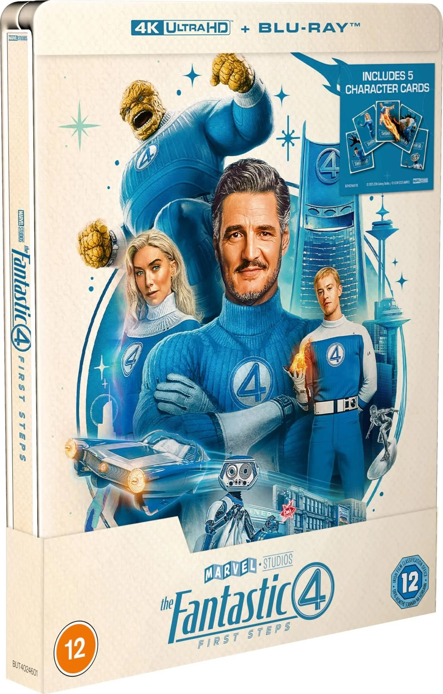 Fantastic Four First Steps (UK 4K + Blu Ray Steelbook) Blu Ray Region B