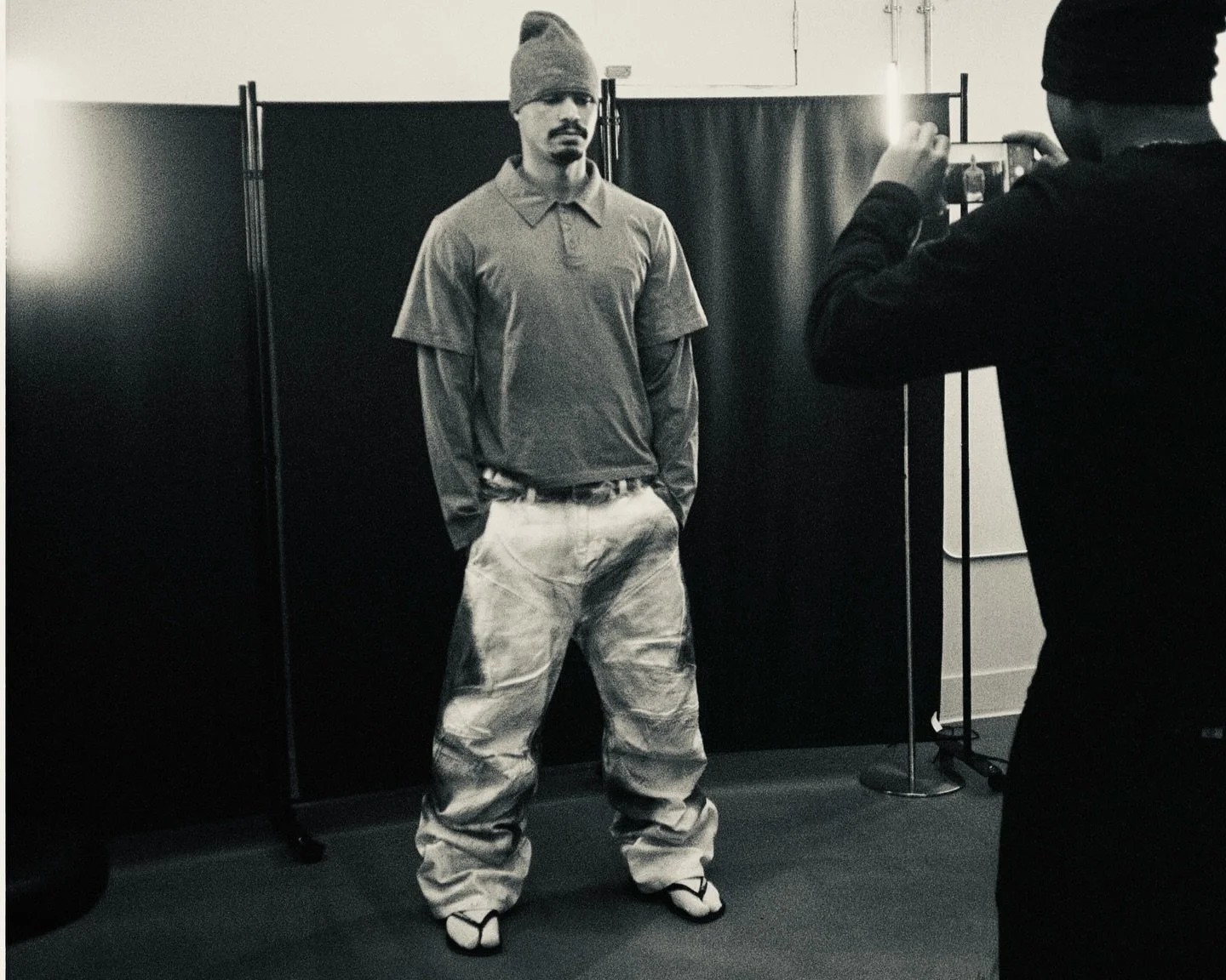 behind the scenes: a fitting with @camhumphreys7 for @le.merj&rsquo;s upcoming collection styled by me🪡 #rhysselects