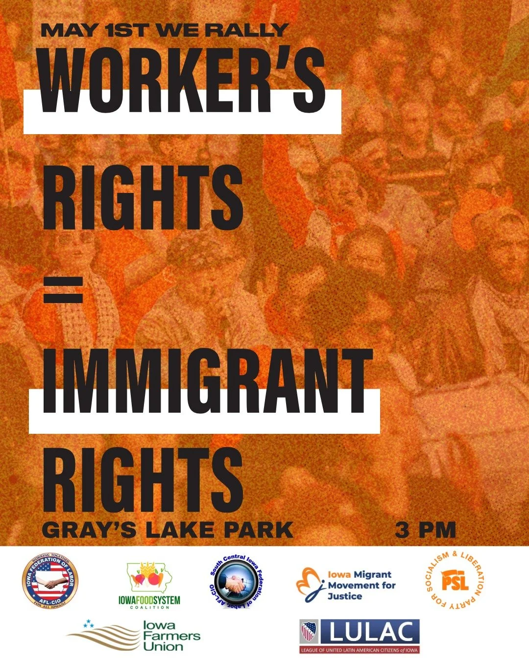 Worker SOLIDARITY is an Iowa value. See you Friday!

♻️ Repost:

Our immigrants are essential to our communities, our economy, and our labor movement. When immigrant workers are exploited, all workers are impacted. Iowans know that our communities ar