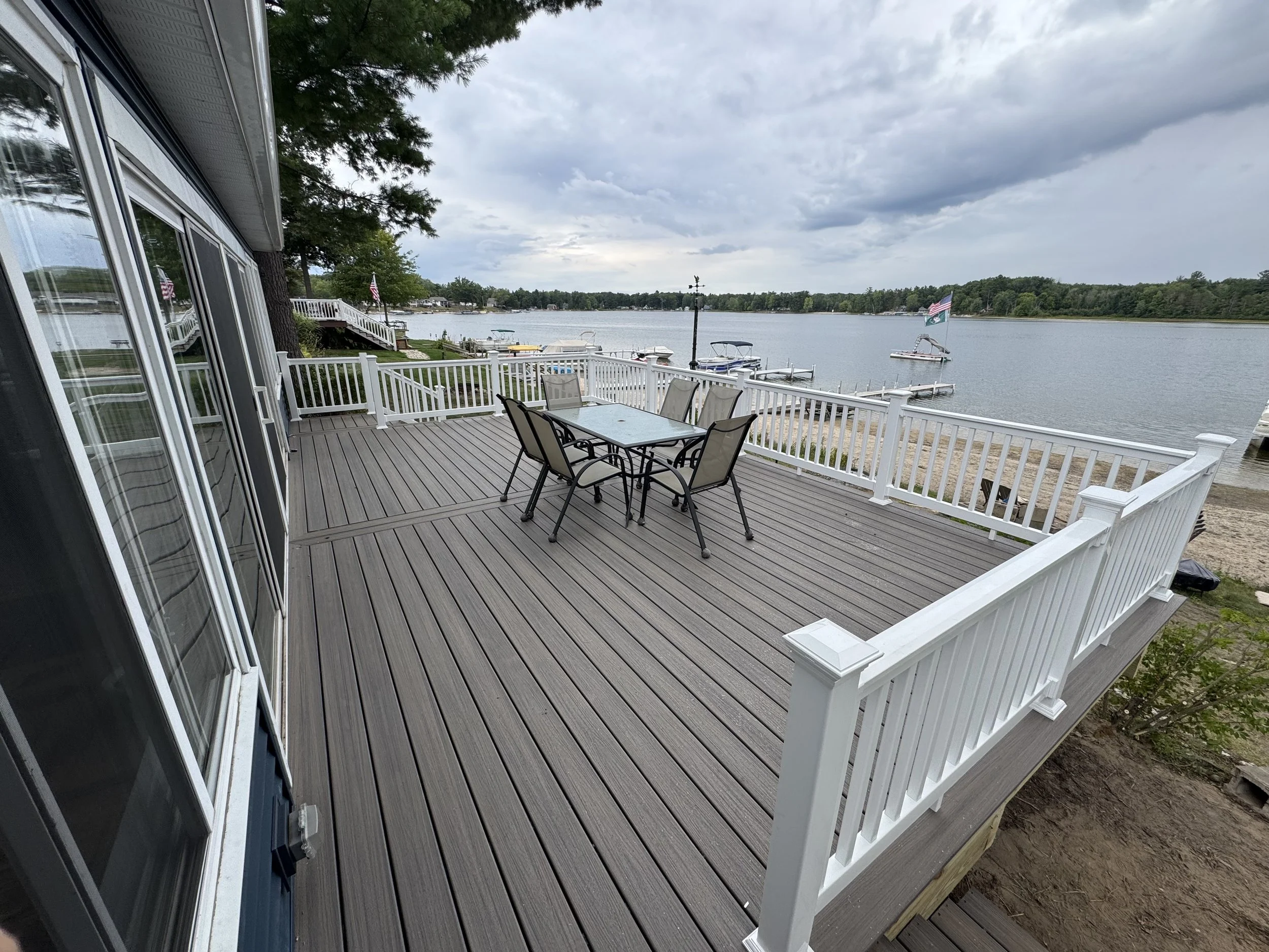 Reframe and install of composite decking
