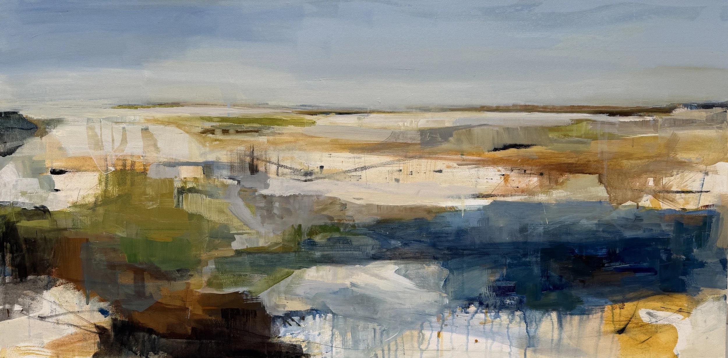 Blue Channel 24"x48" acrylic on canvas *available May 7th at Lori Austin Gallery Sonoma