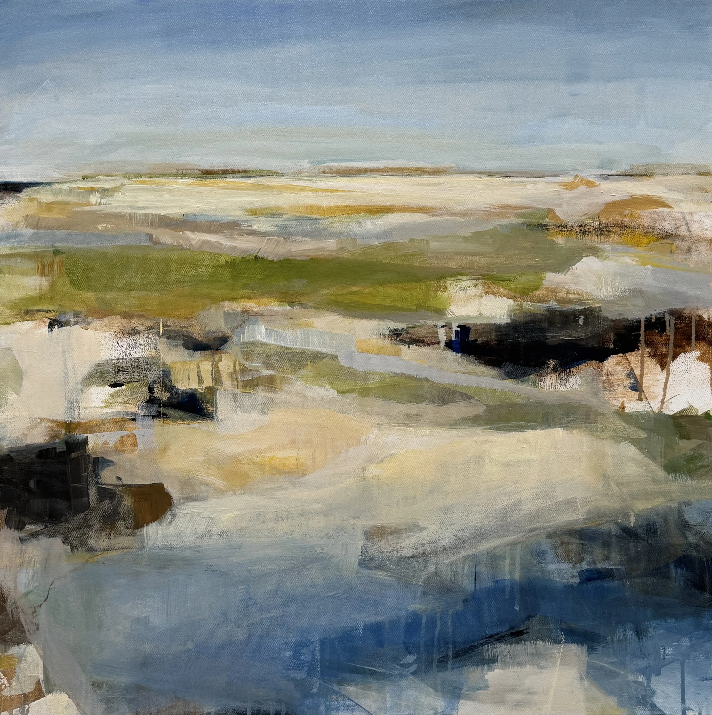 Distant Shore 30"x30" acrylic on canvas