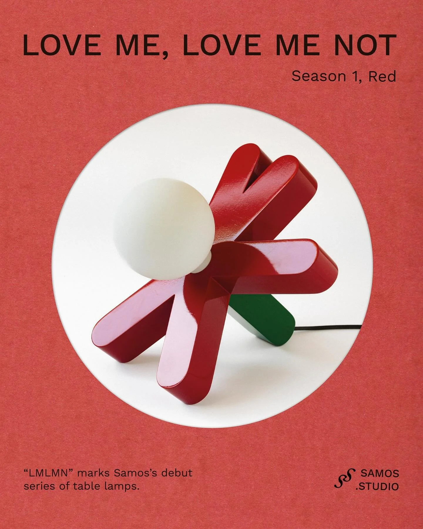 The youngest of our flower lamp collection. Red.