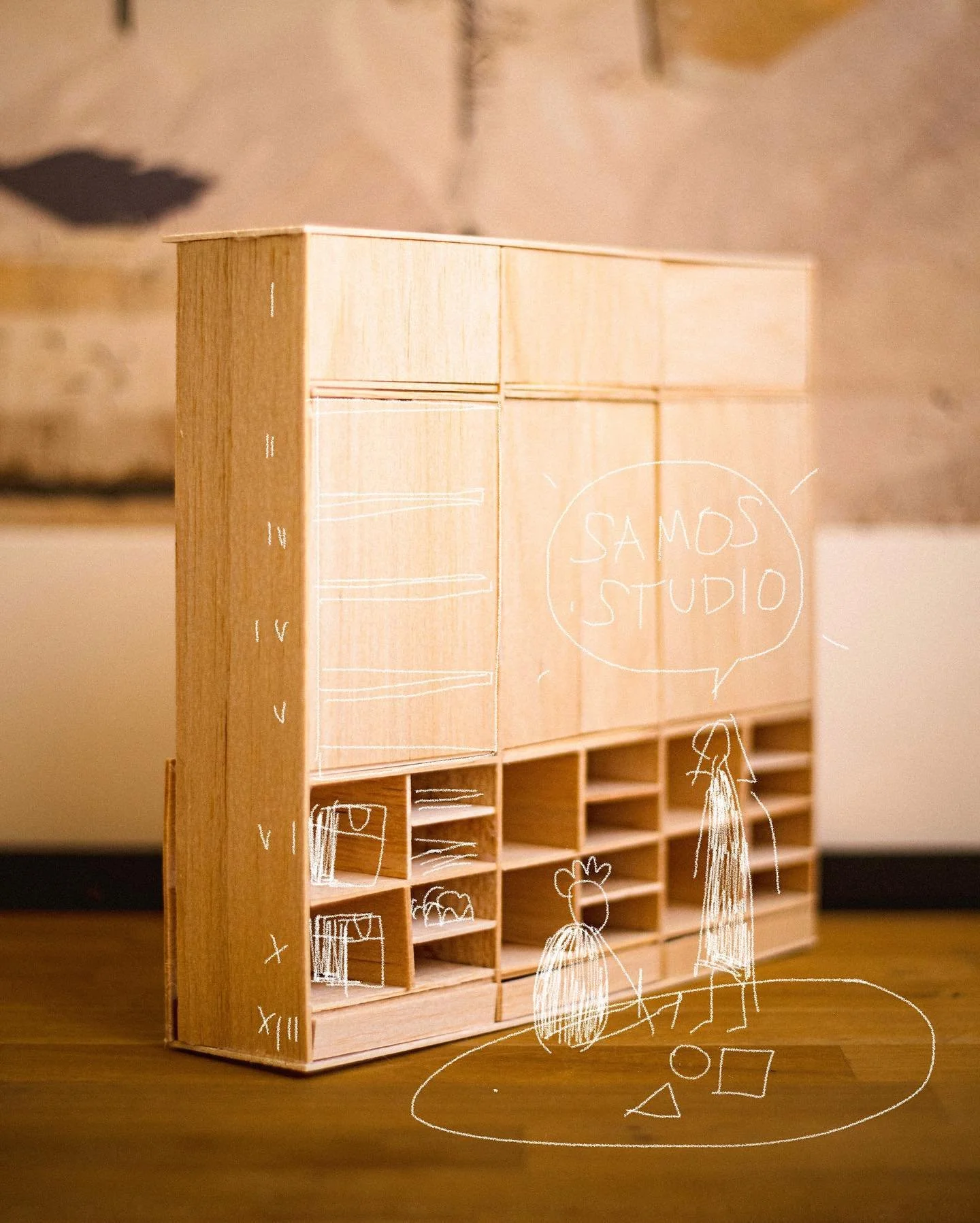 Storage unit maquette for Preschool Classrooms.
