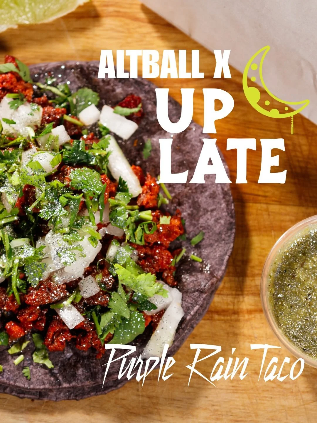 You don&rsquo;t have to wait till Friday to get this taco - but you only have till then to grab it! 

@uplatestl x ALTBALL Purple Rain collab: 
Blue corn tortilla (the foundation), chicken chorizo (the heat), onion and cilantro (the classic touch), a
