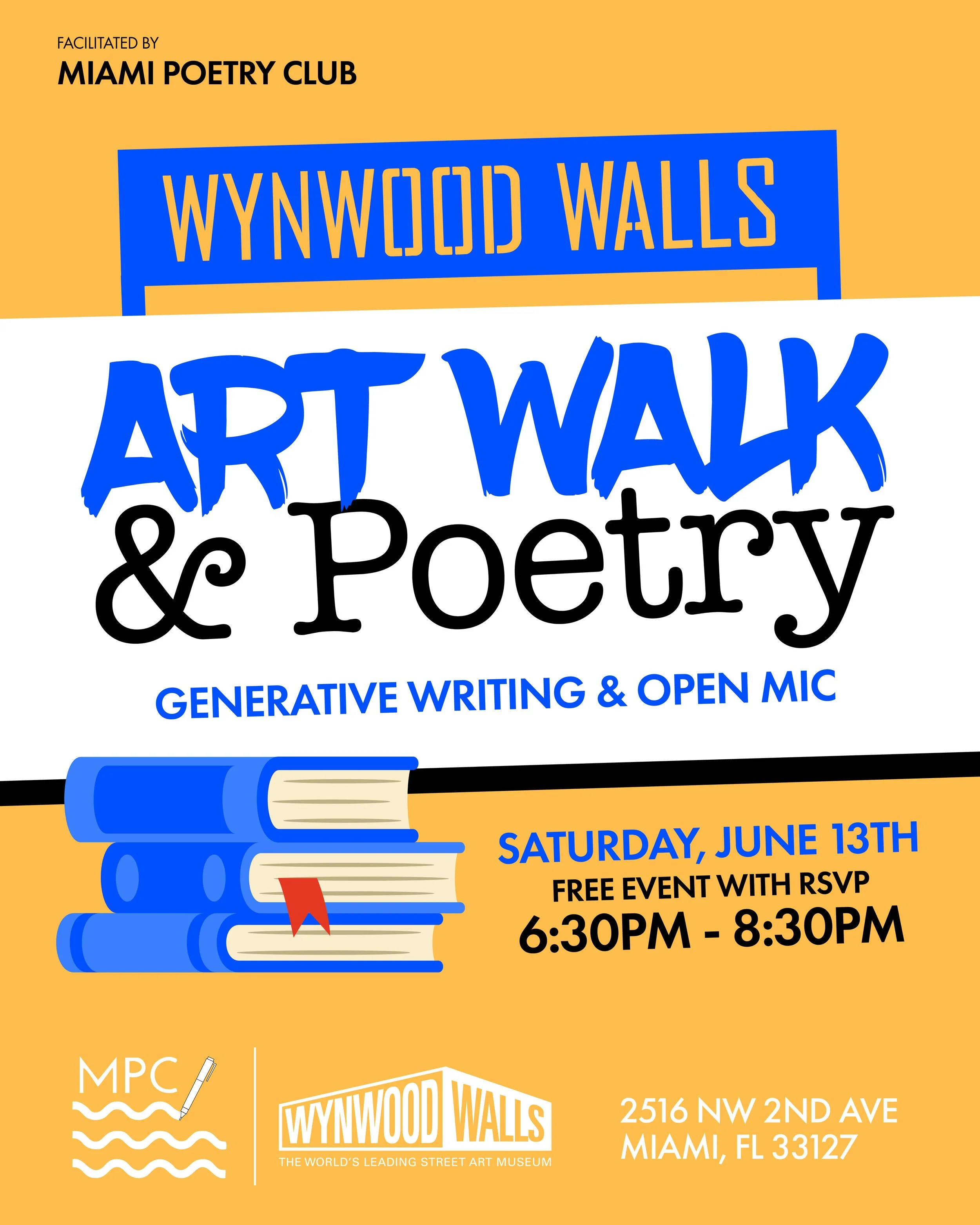 JUNE 13th 2026 - Wynwood Walls - Art Walk &amp; Poetry
