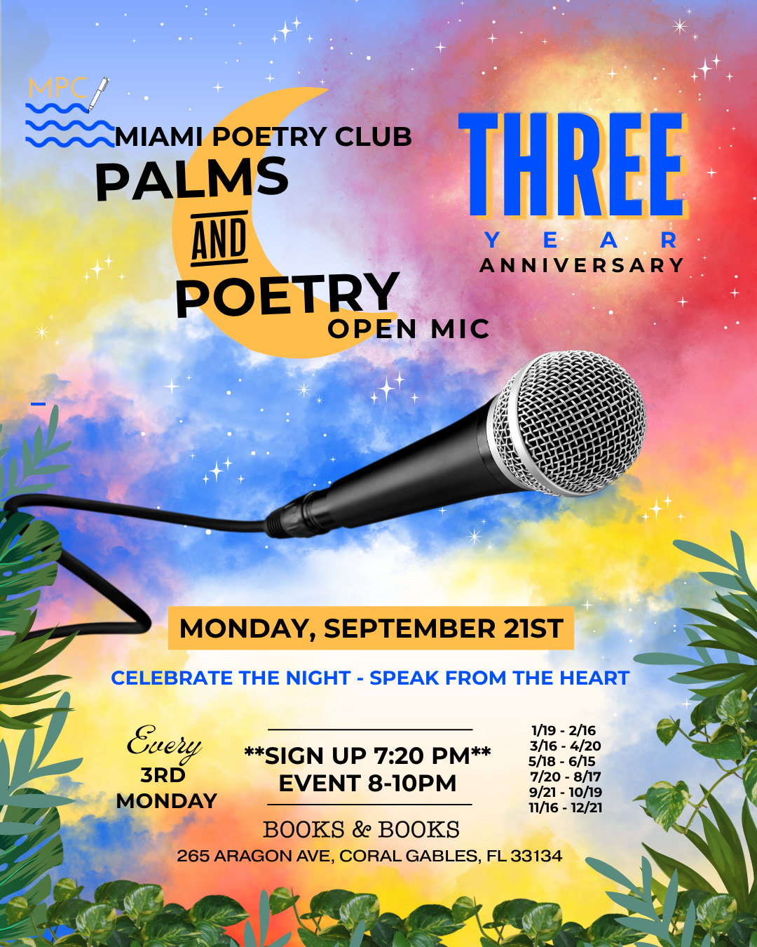 SEPTEMBER 21ST 2026 - PALMS AND POETRY 