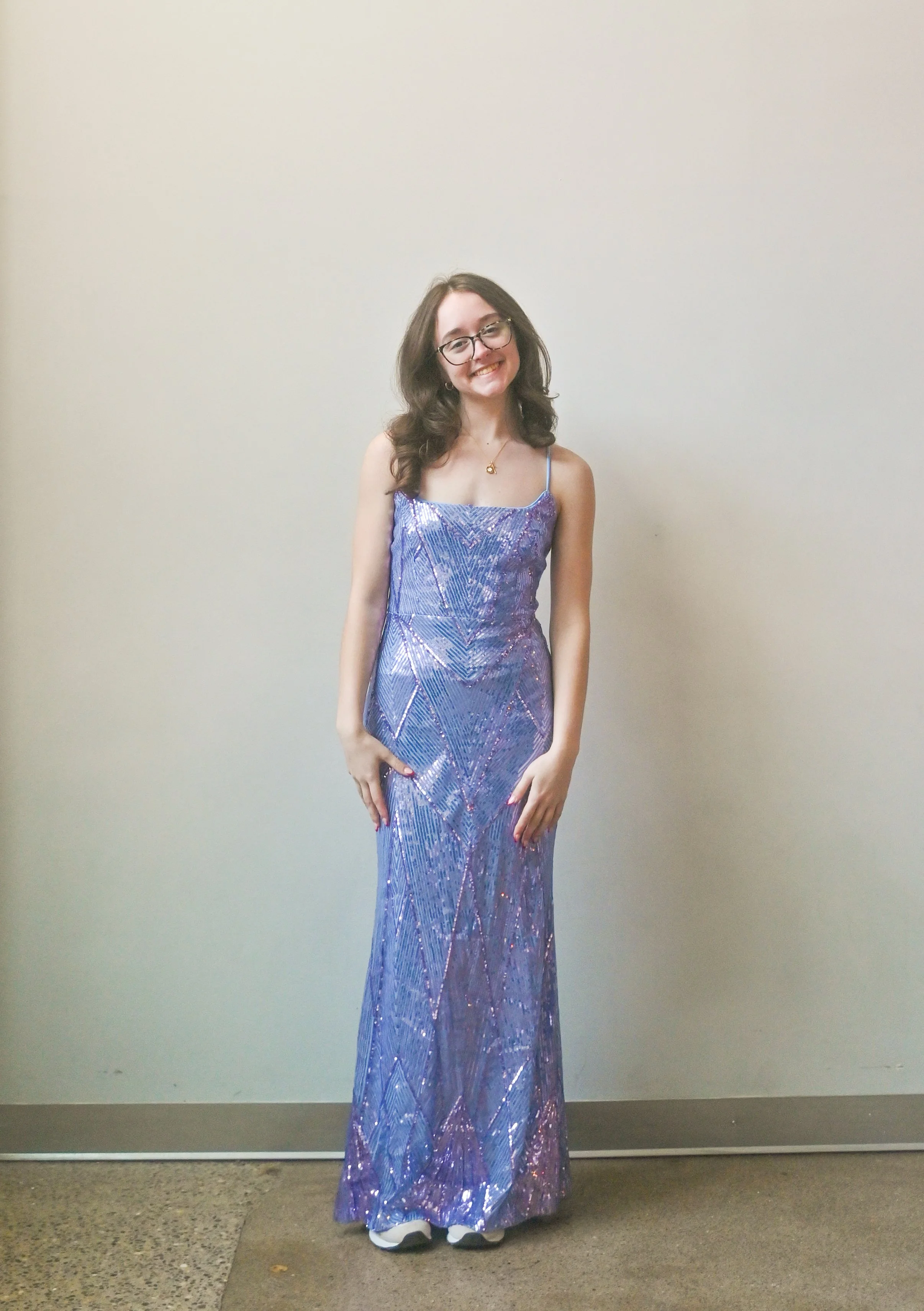 Lulus Blue Purple Sequin Lace Back