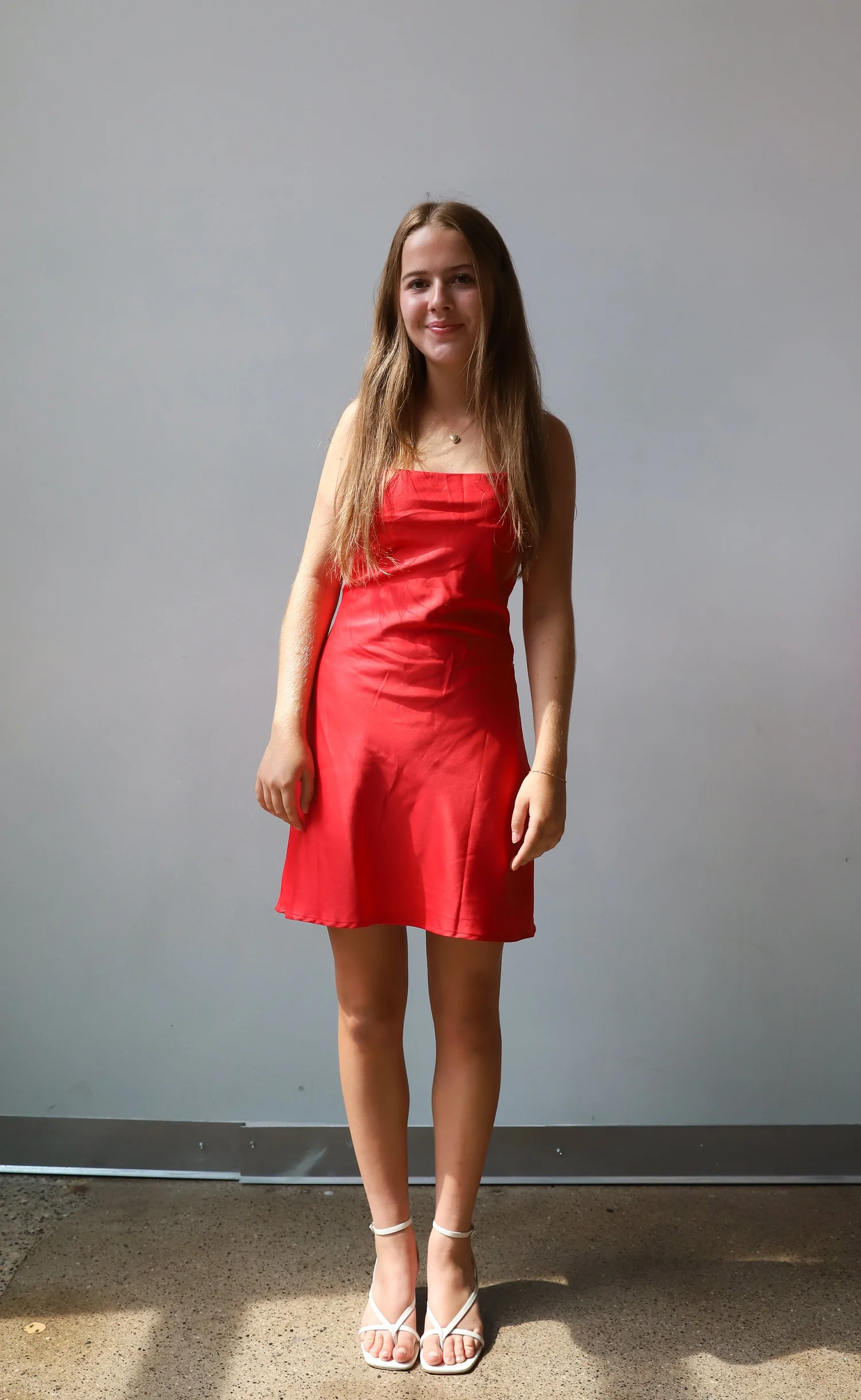 open lace back dress Fig Ruffle Mini Dress Red