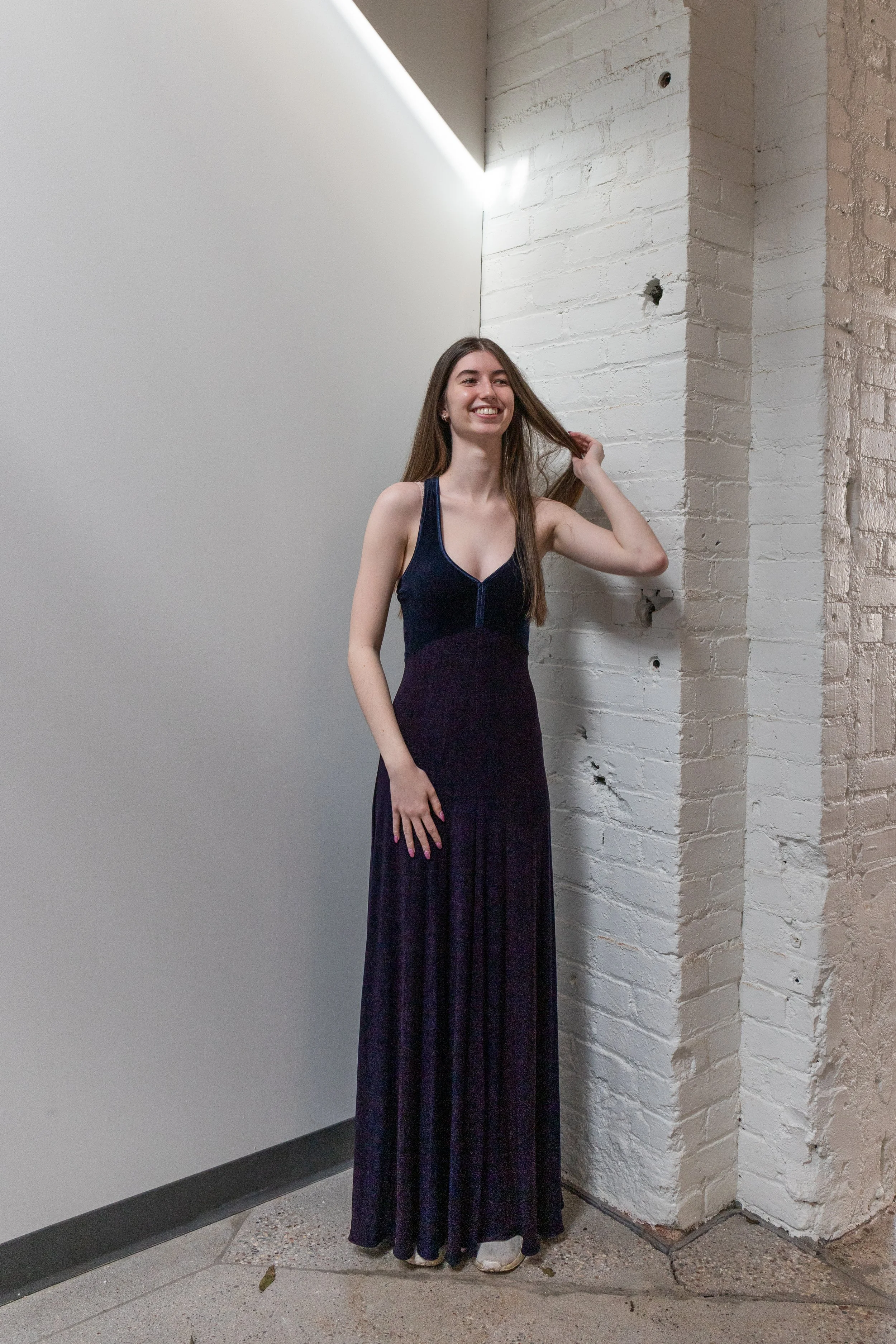 Alexia Admore Velvet Indigo Gown